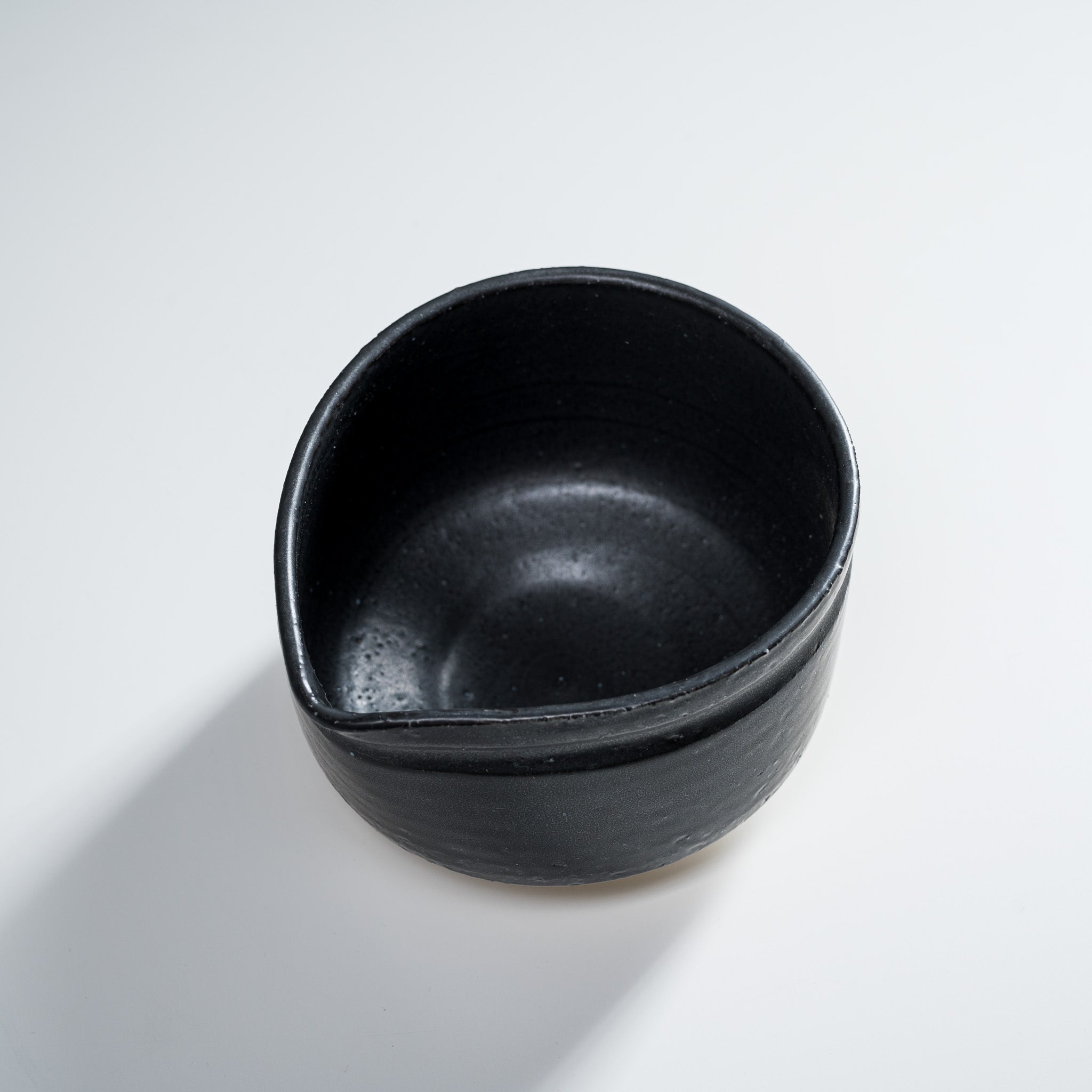 Premium Matcha Bowl with Spout - Matte Black Ceremonial Tea Cup for Japanese Green Tea | Perfect for Traditional Tea Ceremonies, Zen Meditation & Home Decor