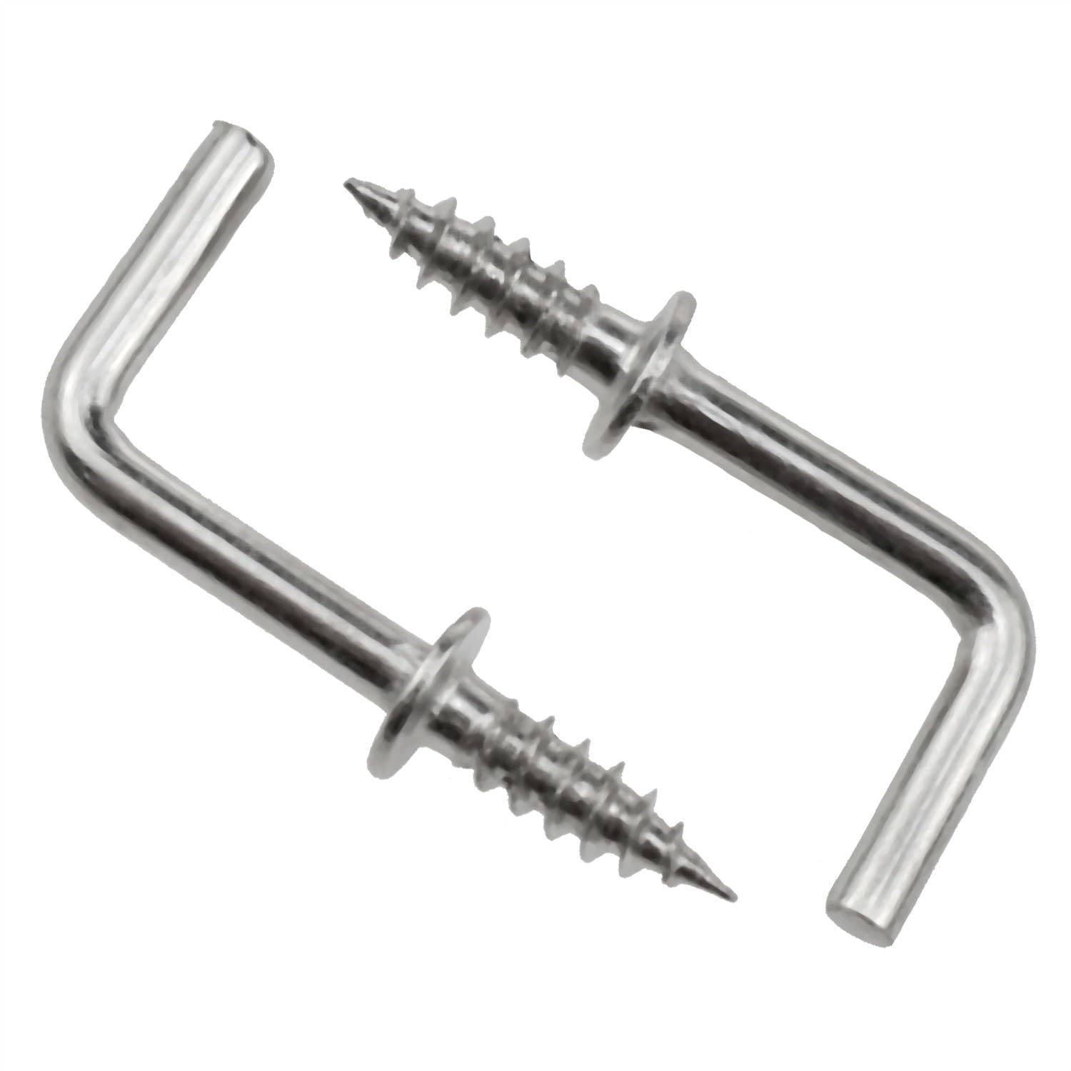 1/2 Inch Silver L-Shaped Metal Hooks - 100PCS Small Square Bend Hooks for Crafts, Hanging Decor & DIY Projects - Perfect for Home, Office & Workshop Organization