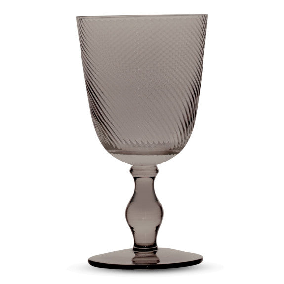 Vintage Smoke Glass Goblets Set of 4 - Elegant Retro Drinking Glasses for Cocktails, Whiskey & Wine - Perfect for Home Bar, Dinner Parties & Gifts