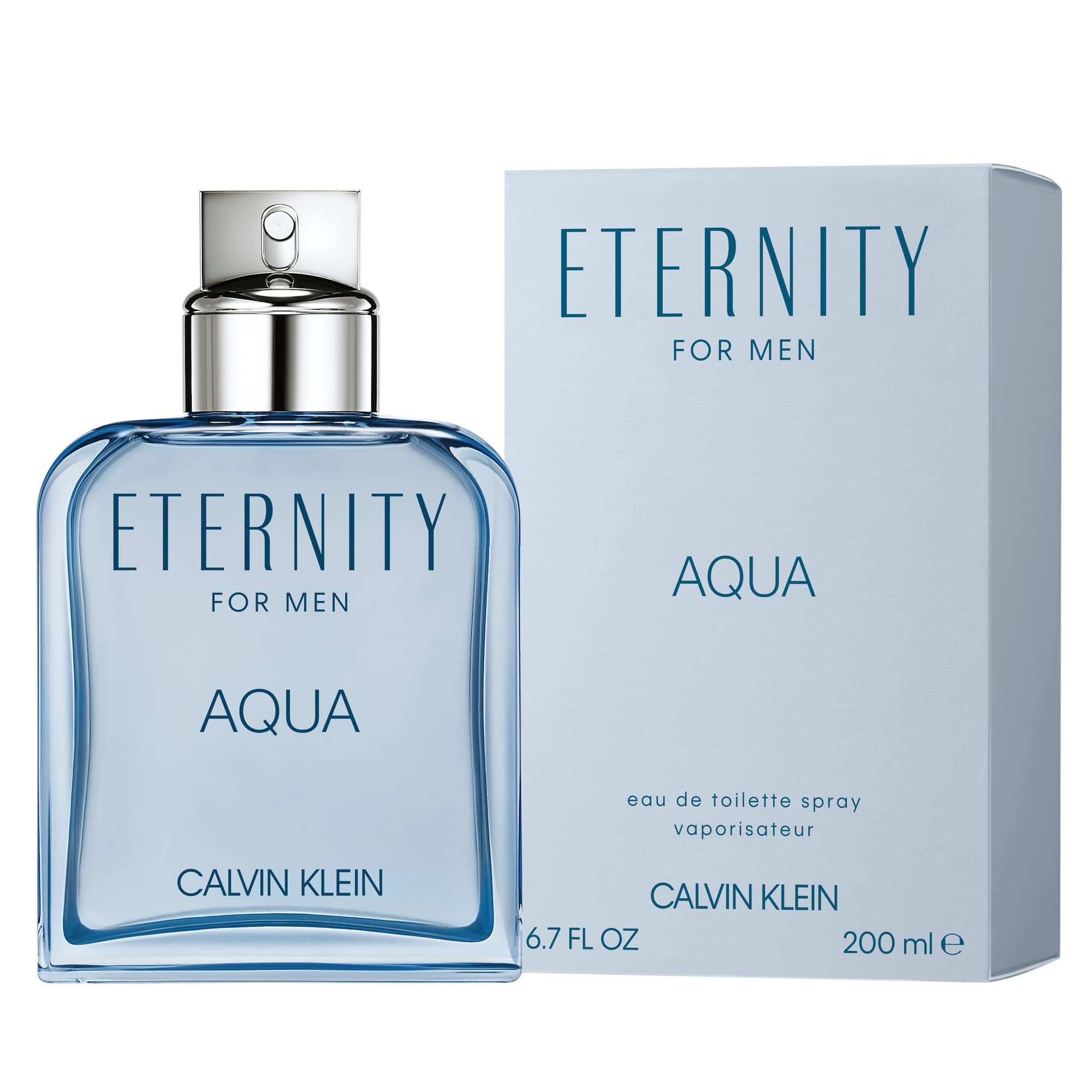Calvin Klein Eternity Aqua Men's Cologne - Woody Fragrance with Cucumber, Sage & Sandalwood Notes - Long Lasting Eau De Toilette - Perfect for Daily Wear, Office & Date Nights