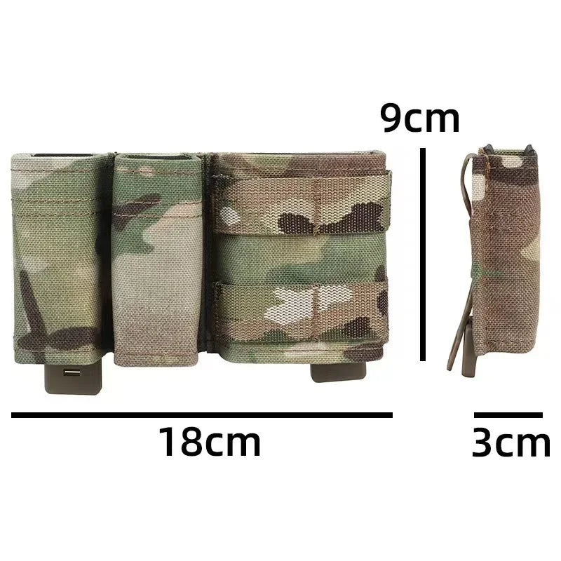 Tactical Double Magazine Pouch for 9mm & 5.56 - Quick Release Nylon Clip Holder - Perfect for Military, Law Enforcement & Range Training