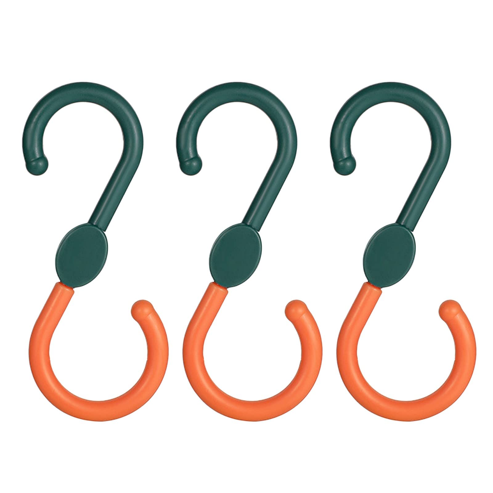 Multifunctional Rotating S Hook Hangers - 3 Hooks Space Saving Closet Organizer for Clothes, Jewelry & Accessories | Perfect for Bedroom, Closet & Travel Storage