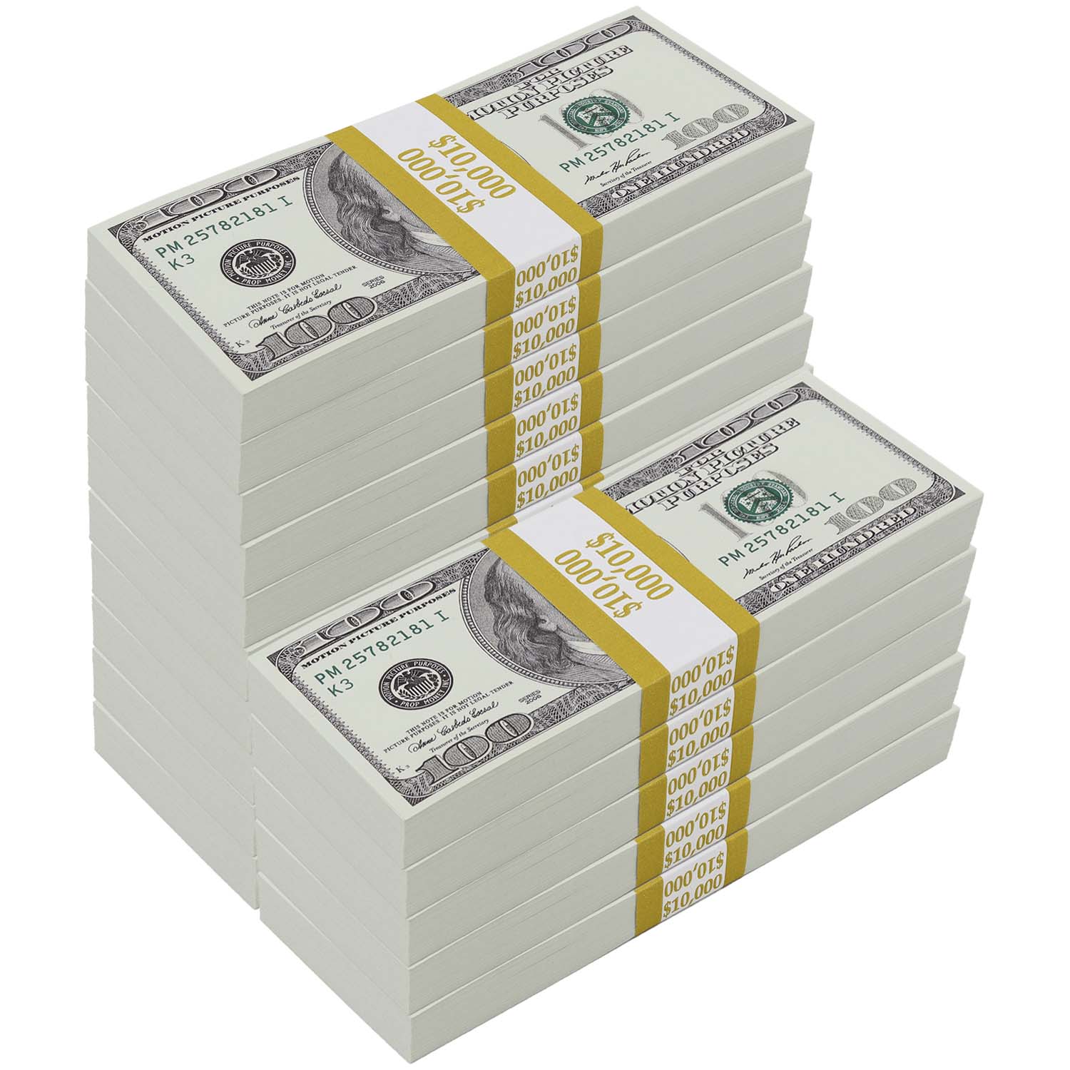 $150,000 BLANK FILLER 2000 Series Stacks - Premium Quality for Business & Retail Use - Perfect for Cash Handling, Bank Deposits, and Secure Money Storage