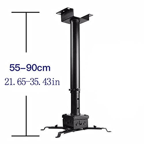 Universal Ceiling Projector Mount Bracket - Adjustable Height & Angle, 55.11lb Load Capacity - White | Perfect for Home Theater, Office Presentations & Classroom Projectors