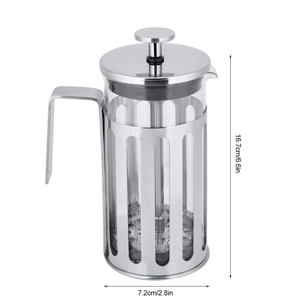 Premium Stainless Steel French Press Coffee Maker with Glass Carafe - 34oz Household Coffee & Tea Maker for Rich Flavor - Ideal for Home, Office, Camping & Gifts