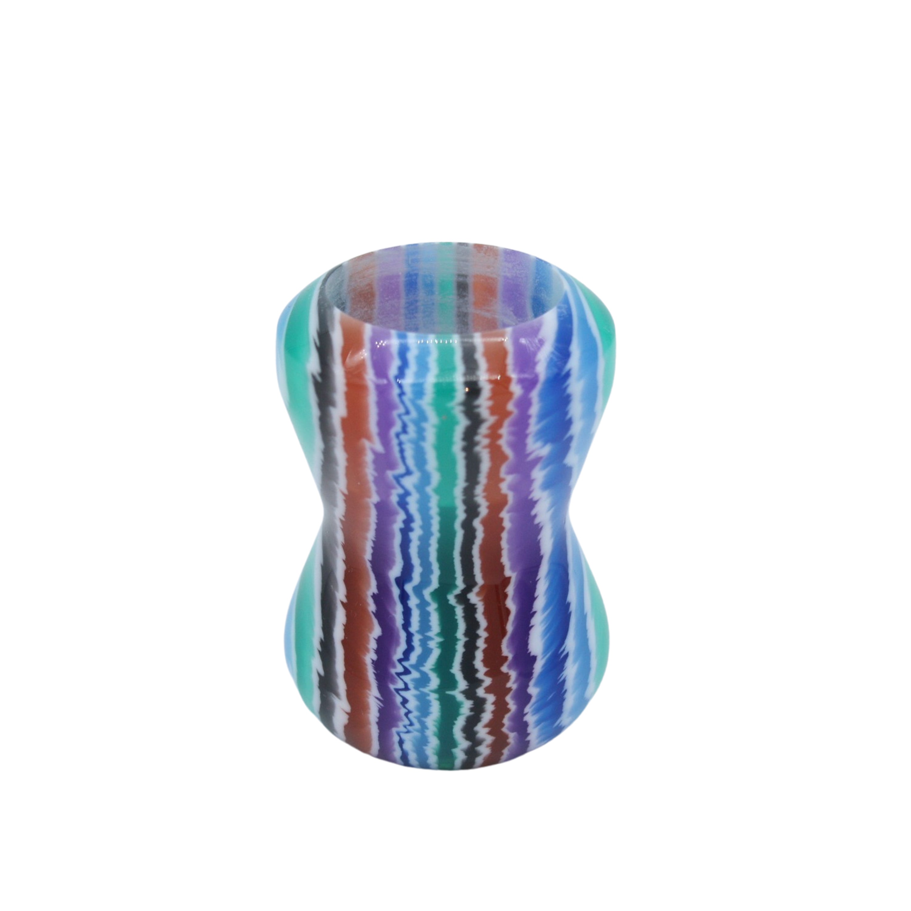 Premium Blue Stripe Handcrafted Shaving Brush Handle - Fits 24mm & 22mm Knots - Perfect for Wet Shaving & Grooming Gifts for Men