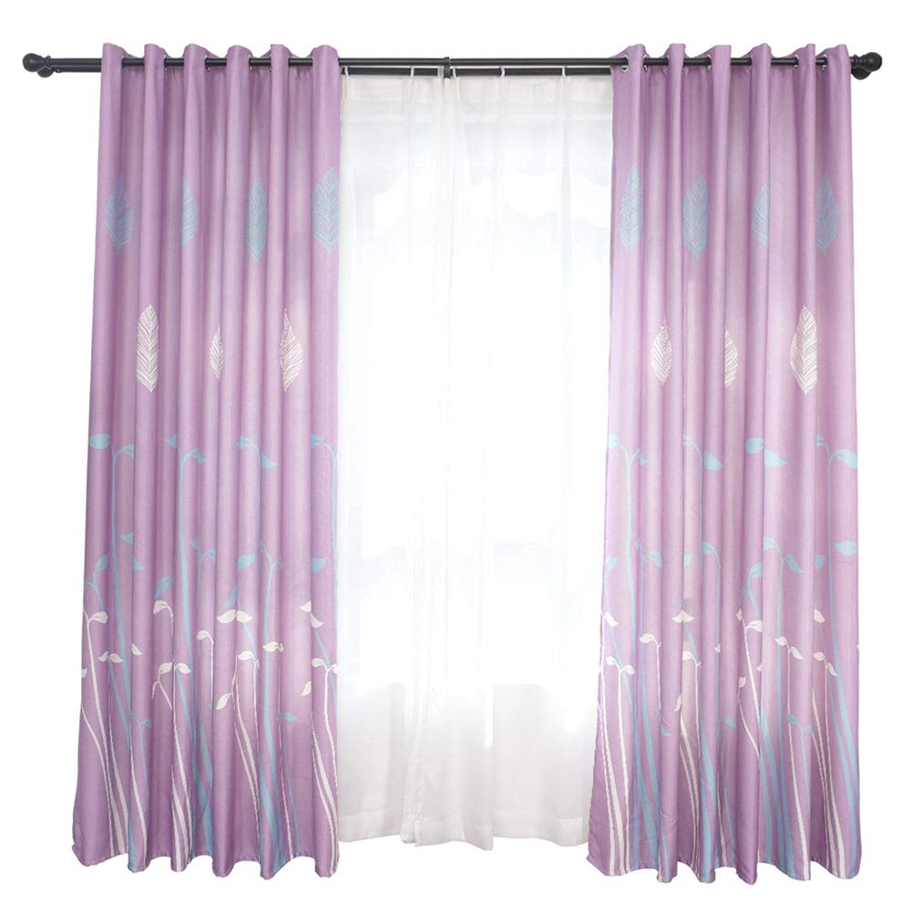 Blue Noise Reducing Curtains for Bedroom - Eco-Friendly Natural Window Drapes for Bedroom, Office & Living Room | Light Blocking & Sound Absorbing (Purple) - Perfect for Home Decor & Privacy
