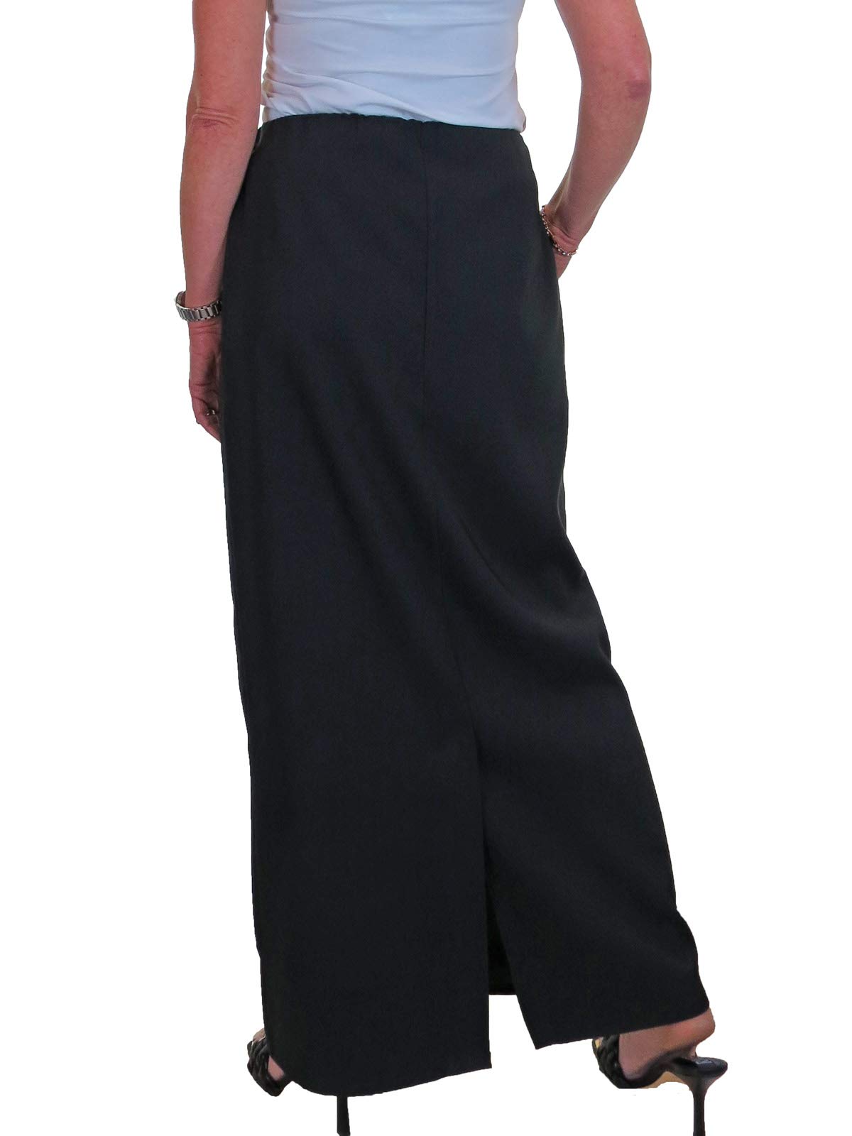 Stylish Women's Elastic Waist Maxi Skirt - Elegant Full Length Straight Skirt for Ladies (Sizes 10-22) | Perfect for Office Wear, Casual Outings & Special Occasions