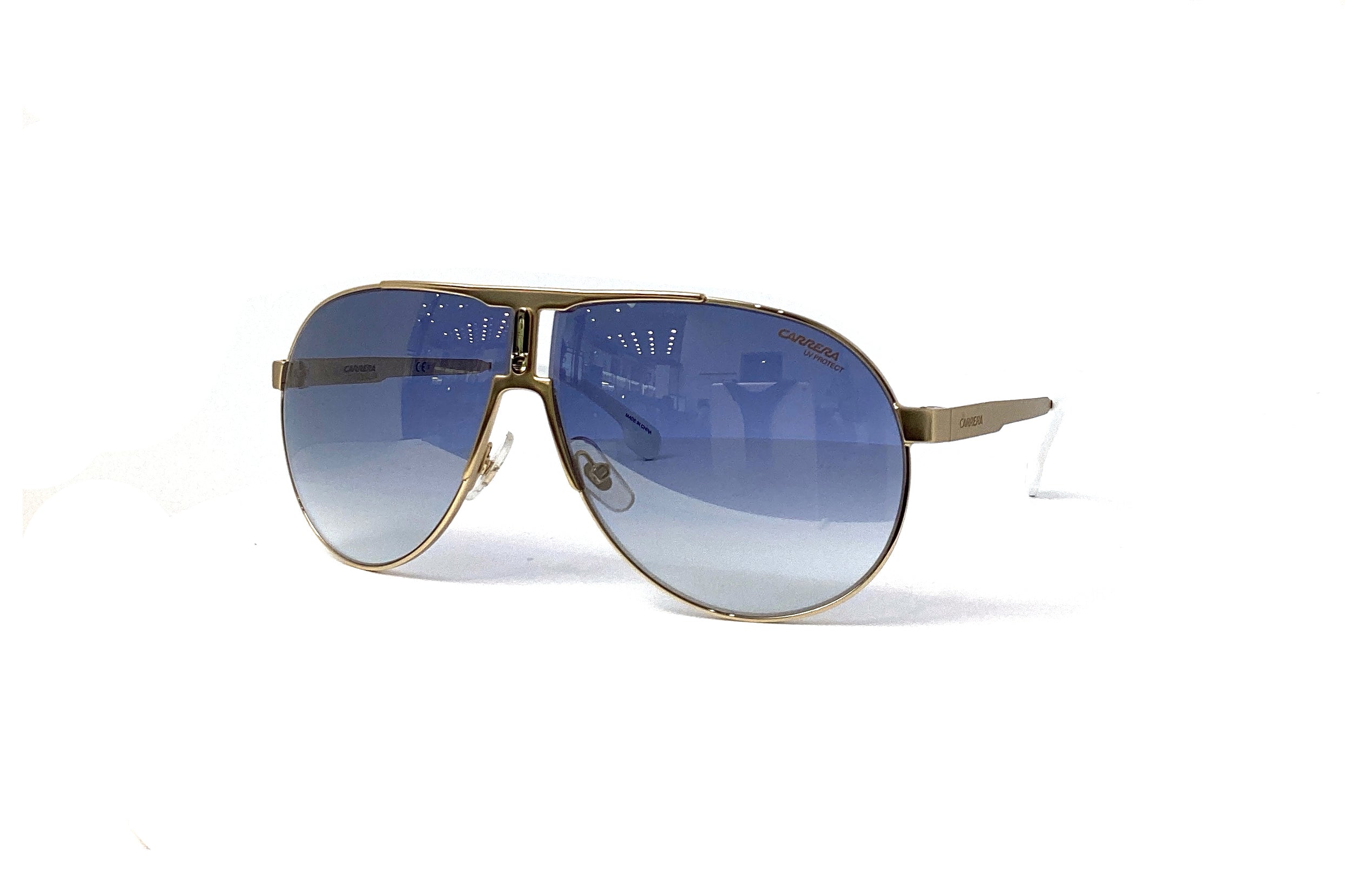 Carrera 1005/S Gold Sunglasses - Polarized UV Protection Aviator Style for Men & Women - Perfect for Driving, Travel, and Outdoor Activities