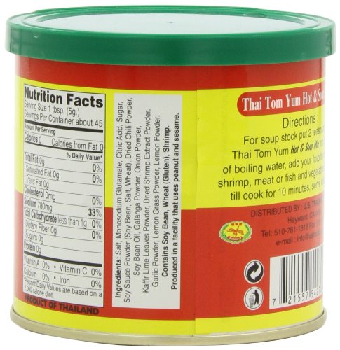 Premium Dragonfly Thai Tom Yum Hot & Sour Soup Mix - Authentic Thai Flavor, 8-Ounce (Pack of 3) - Perfect for Quick Meals, Asian Cuisine & Spicy Food Lovers