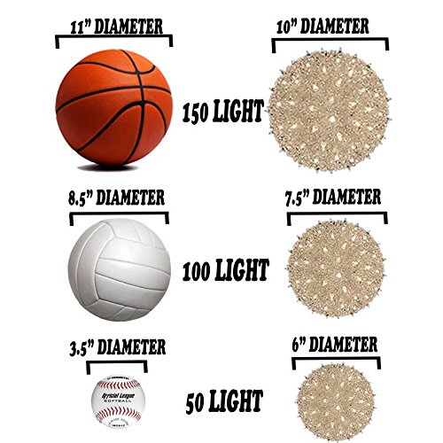 Outdoor Christmas Starlight Sphere Hanging Light Ball - 7.5 Inch Clear Decorative Holiday Lights with 100 LED Bulbs for Porch, Garden & Party Decorations