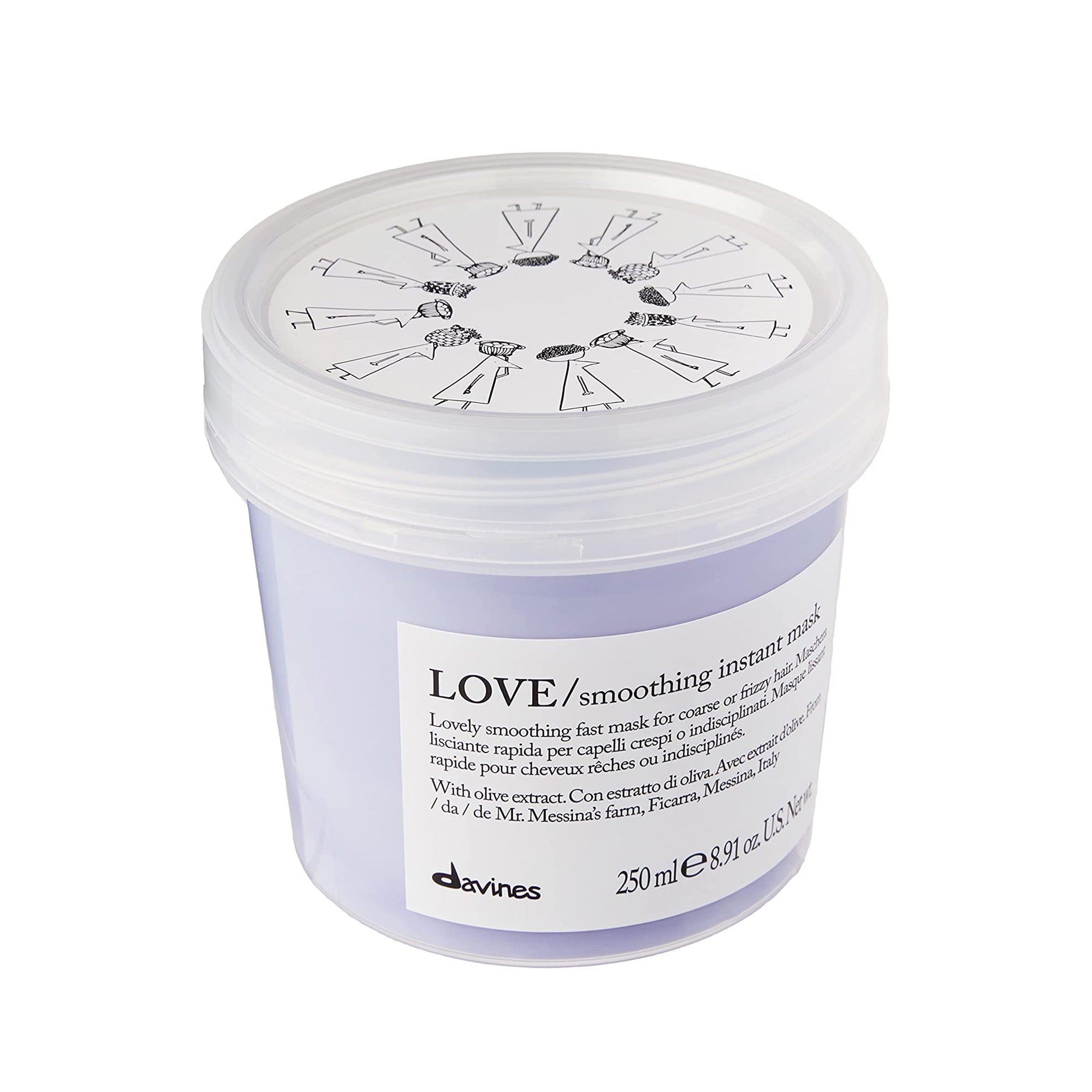 Davines Love Smoothing Instant Mask - Hydrating Hair Treatment for Frizz Control & Shine | Perfect for Dry, Damaged Hair at Home or Salon Use