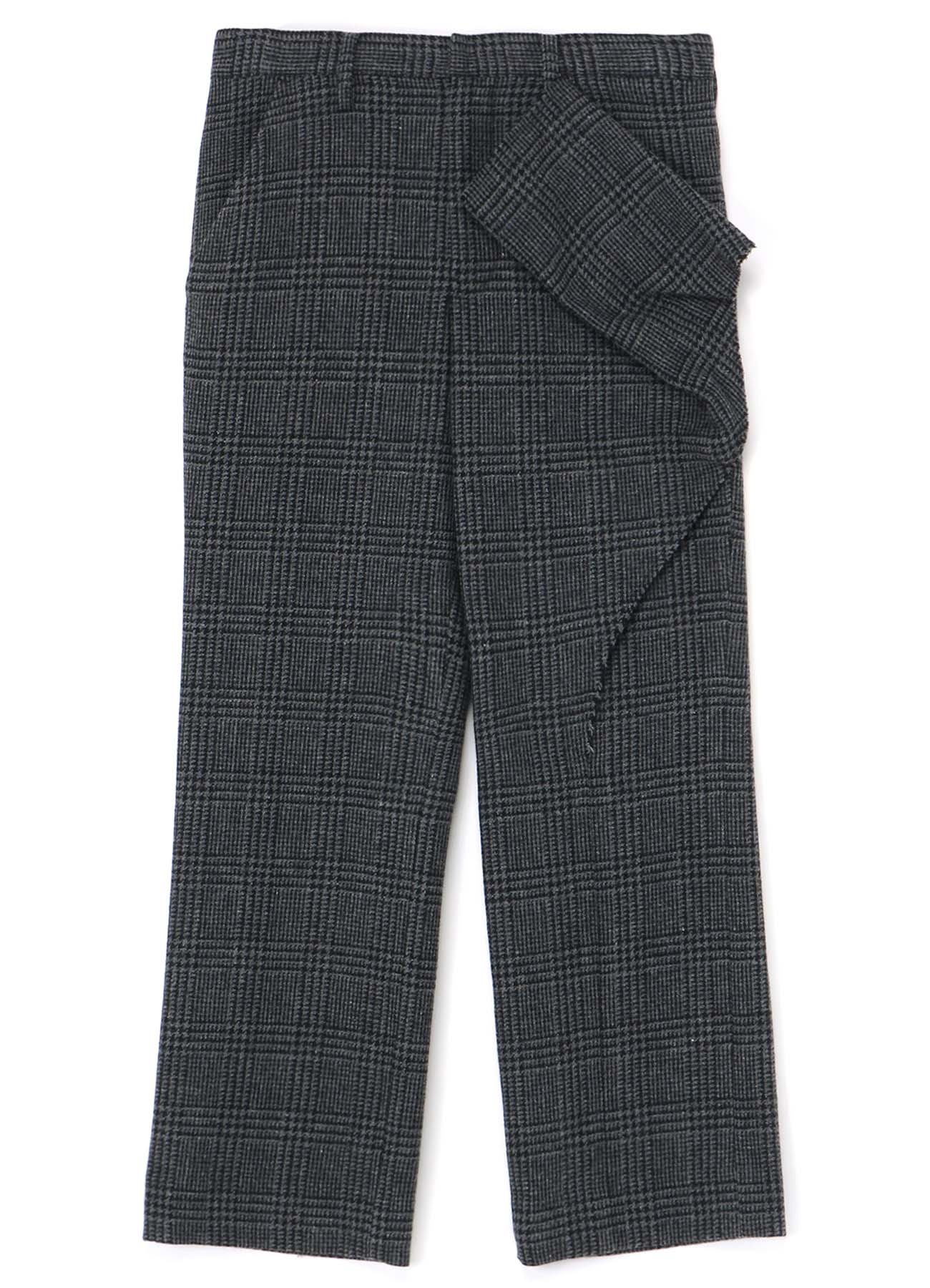 Stylish Check Left Front Tucked Pants for Women - Trendy High Waist Slim Fit Trousers for Office, Casual & Party Wear