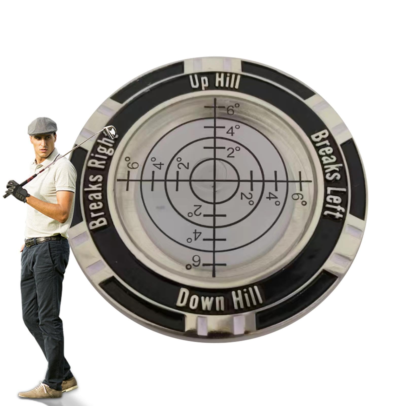 GEUGECY Golf Green Reader & Ball Marker - Professional Golf Green Reading Tool with Clear Markings, Compact & Easy to Use for Accurate Putting on Greens | Perfect for Practice, Tournaments & Improving Your Golf Game
