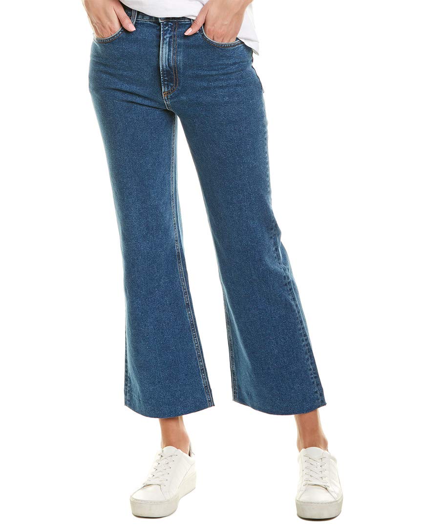 Rag & Bone Stone Wide Leg Ankle Cut Jeans for Women - High Waist Distressed Denim Pants | Perfect for Casual Outfits, Street Style & Everyday Wear
