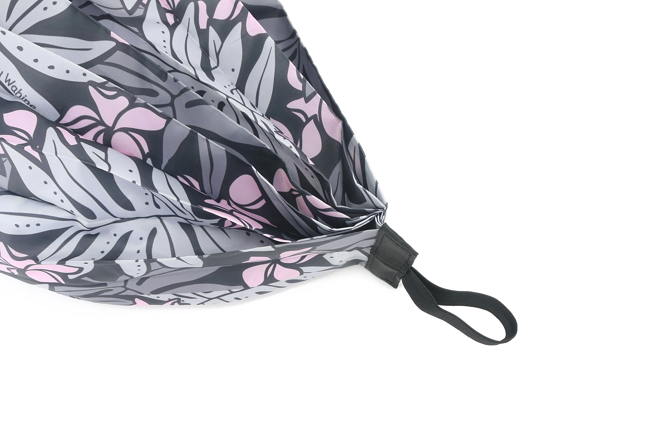 Foldable Reusable Shopping Bag - Jazmine Laua'e Grey | Eco-Friendly Grocery Tote for Groceries, Beach, Travel & Daily Use