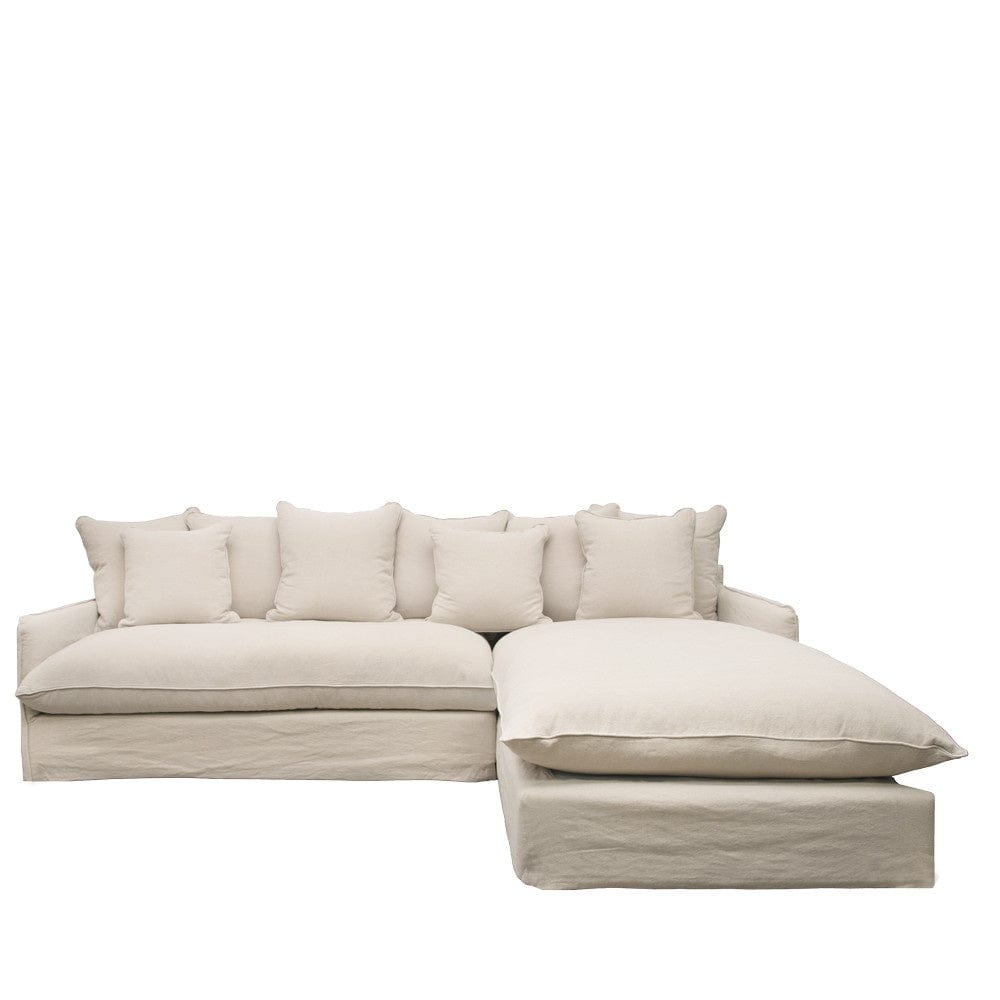 Lotus Slipcover for 2.5 Seater Modular Sofa with Left-Hand Chaise - Premium Stretch Fabric Sofa Cover for Living Room, Family Room & Home Theater