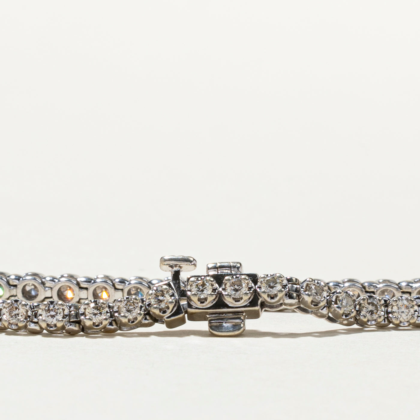 10K White Gold Diamond Tennis Bracelet - 1.96 Carat Total Weight (CTW) - 6.75 Inches - Elegant Jewelry for Women - Perfect for Weddings, Anniversaries & Special Occasions