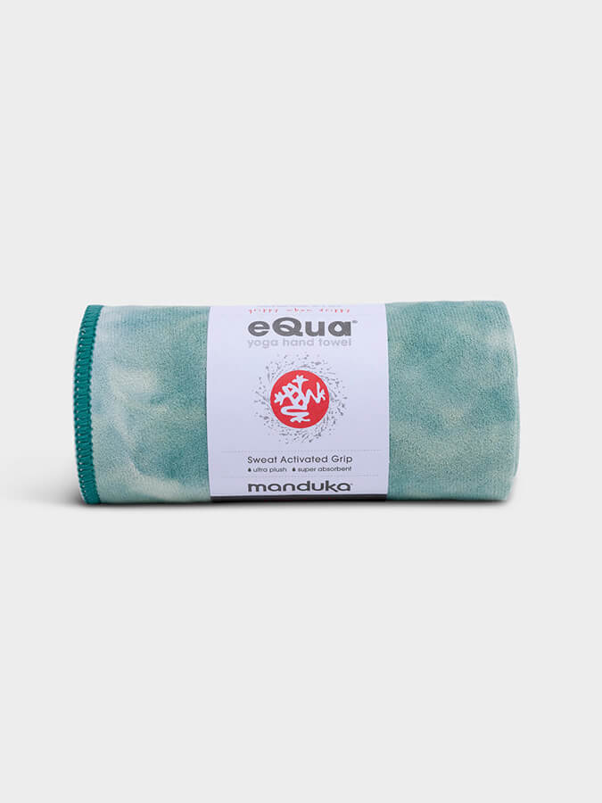 Manduka eQua Yoga Hand Towel - Premium Microfiber for Hot Yoga, Pilates & Gym - Quick-Dry & Non-Slip Grip - Ideal for Sweat Absorption & Workout Essentials