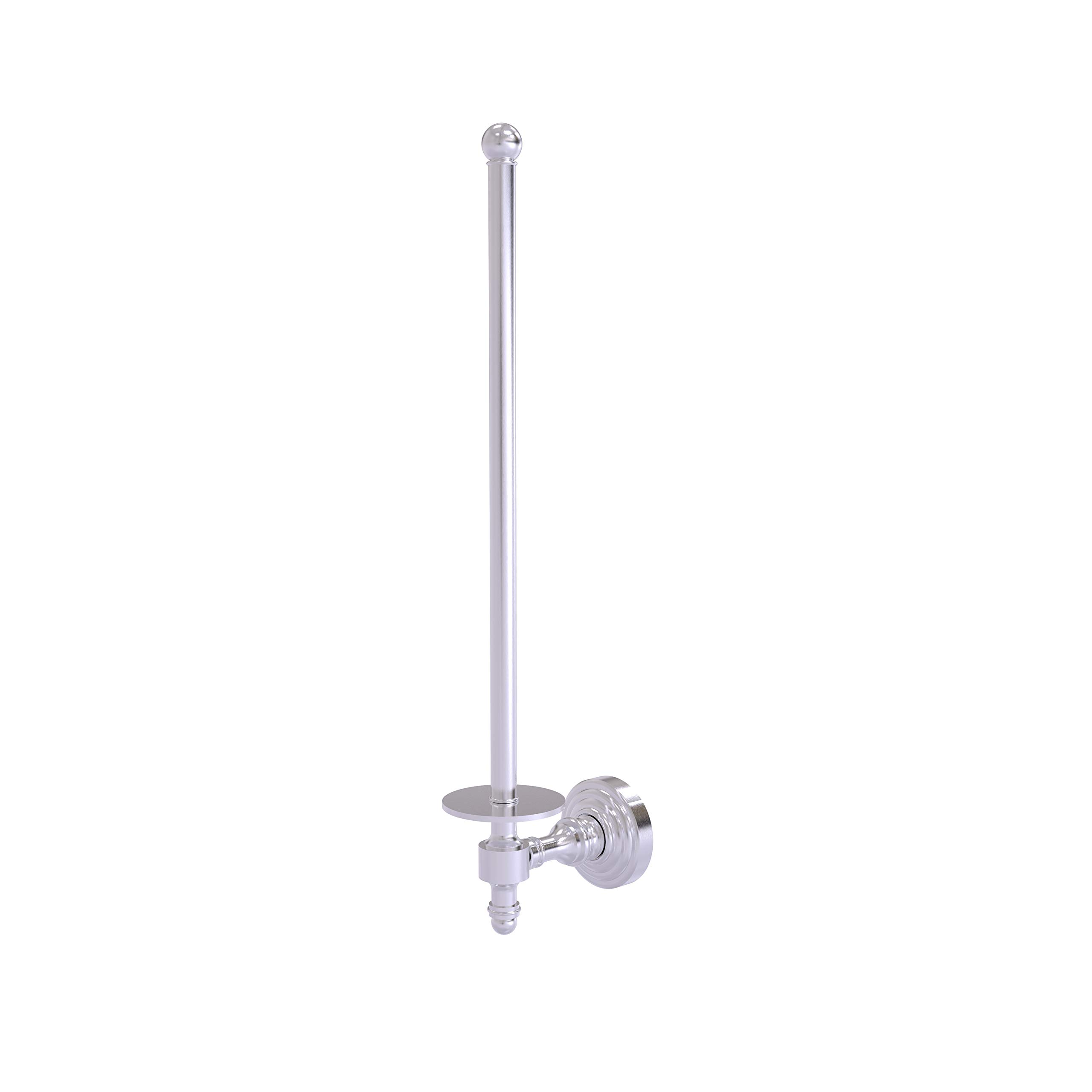 Allied Brass Retro Wave Wall Mounted Paper Towel Holder in Satin Chrome - Vintage Style Kitchen & Bathroom Accessory for Modern Homes