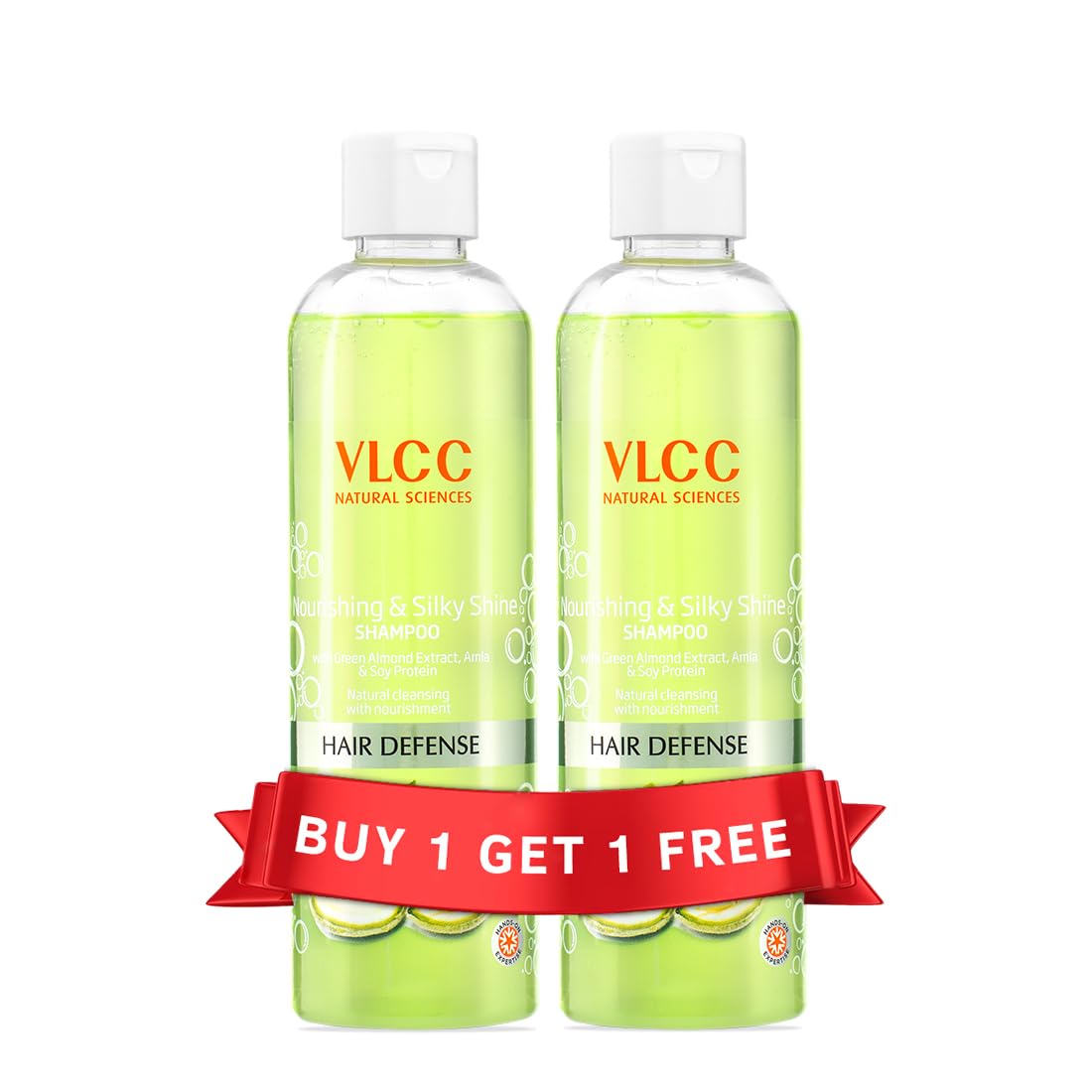 VLCC Nourishing & Silky Shine Shampoo - 350ml x 2 (700ml) | Strengthens Hair, Reduces Frizz with Soy Protein & Almond Oil | BOGO Deal | For Smooth, Manageable Hair - Perfect for Daily Hair Care & Salon-Quality Results at Home