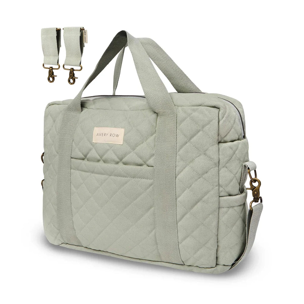Avery Row Diaper Bag in Sage Green - Stylish & Spacious Baby Essentials Organizer for Moms | Perfect for Daycare, Travel & On-the-Go Parenting