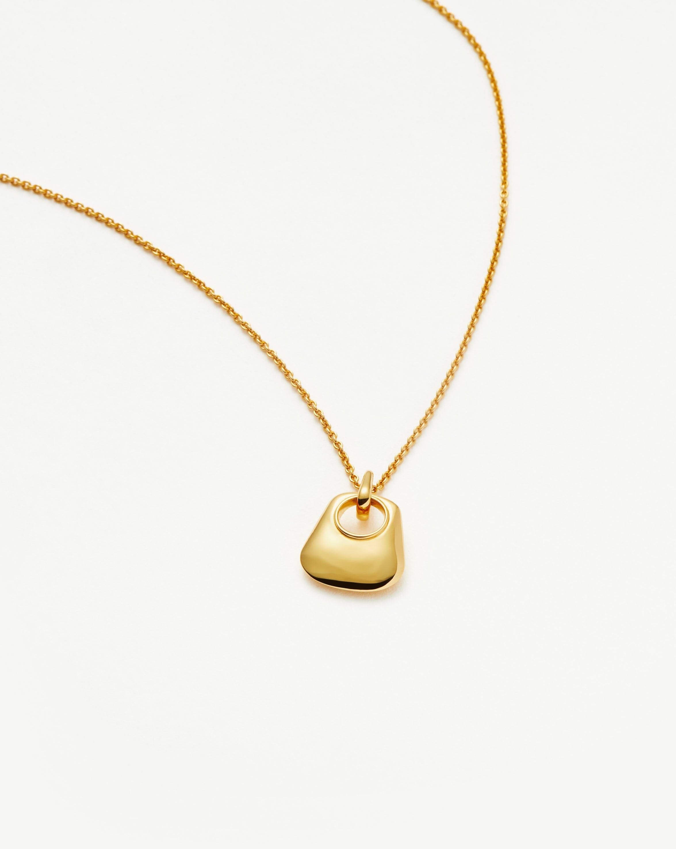 Hera Ridge Mini Pendant Necklace - 18k Gold Vermeil Jewelry for Women | Elegant Layering Necklace for Everyday Wear, Date Night & Special Occasions