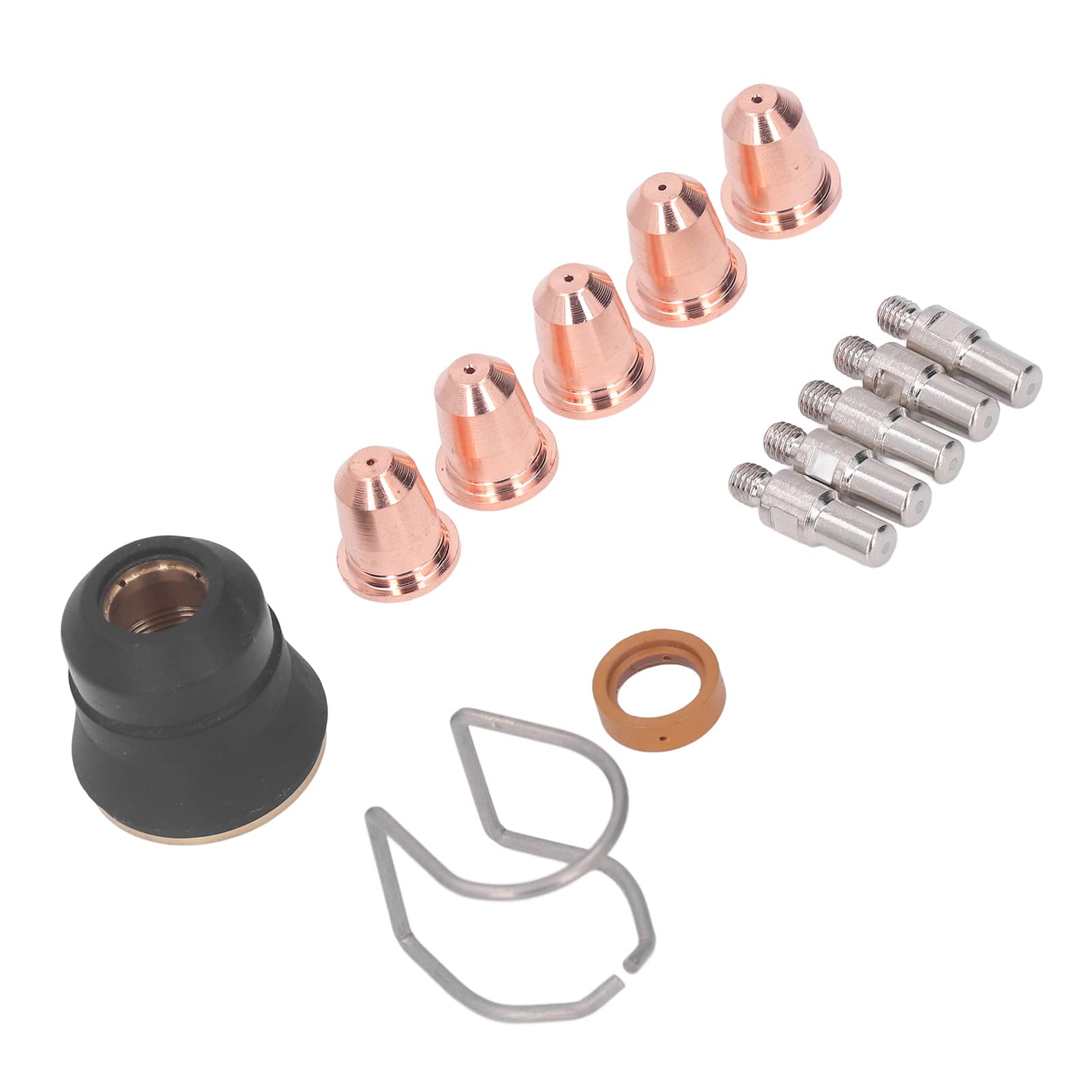 13Pcs Plasma Cutter Torch Accessory Kit with Copper Consumables - Compatible with S45 Argon Arc Welding Gun - Perfect for Metal Fabrication, Automotive Repair & DIY Welding Projects