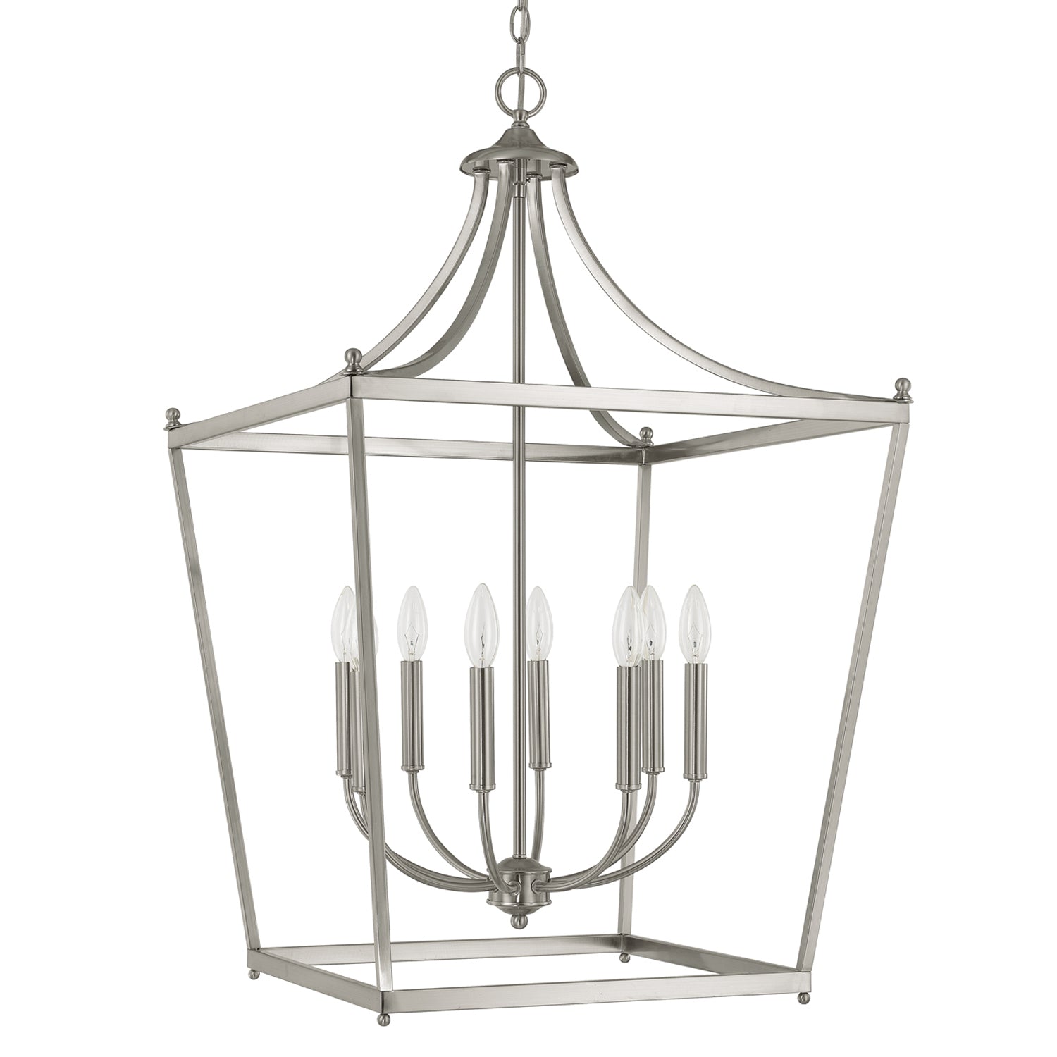 Capital Lighting Eight Light Foyer Pendant - Modern Chandelier for Entryway, Hallway & Dining Room - Elegant Ceiling Light Fixture for Home Decor