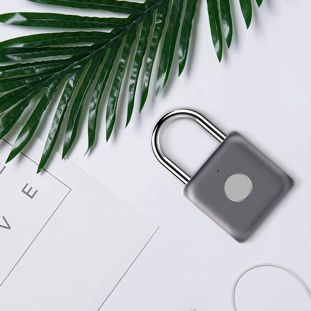 Dhiedas Smart Fingerprint Padlock - Keyless Biometric Lock with USB Rechargeable for Gym, Home, Office, Luggage & Bikes | Secure Digital Lock for Doors, Suitcases & Backpacks | Ideal for Travel, Storage & Personal Security