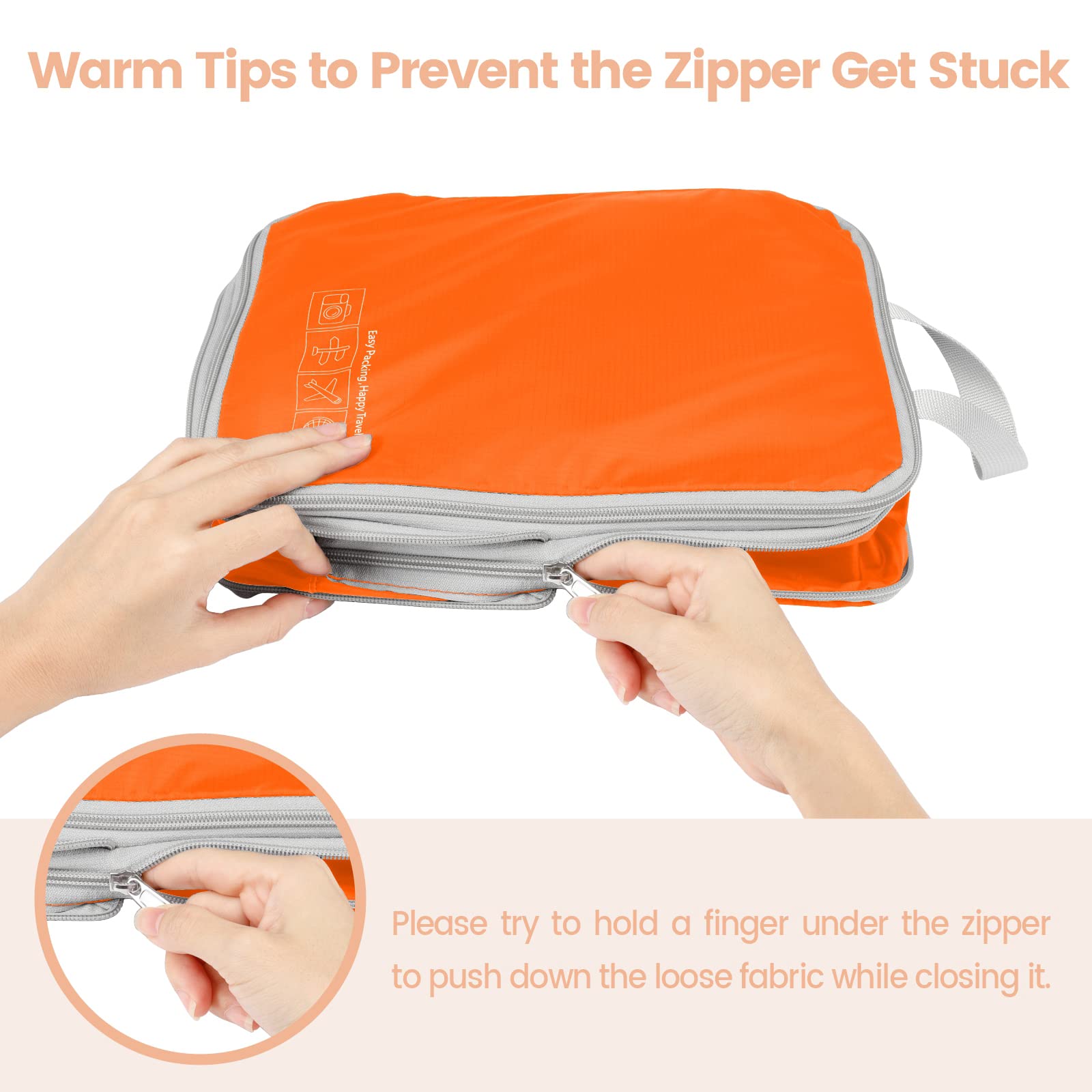 Cambond Compression Packing Cubes for Travel - 4-Piece Set of Lightweight Luggage Organizers for Women | Perfect for Carry-On Suitcases, Business Trips & Vacation Packing | Space-Saving Travel Essentials