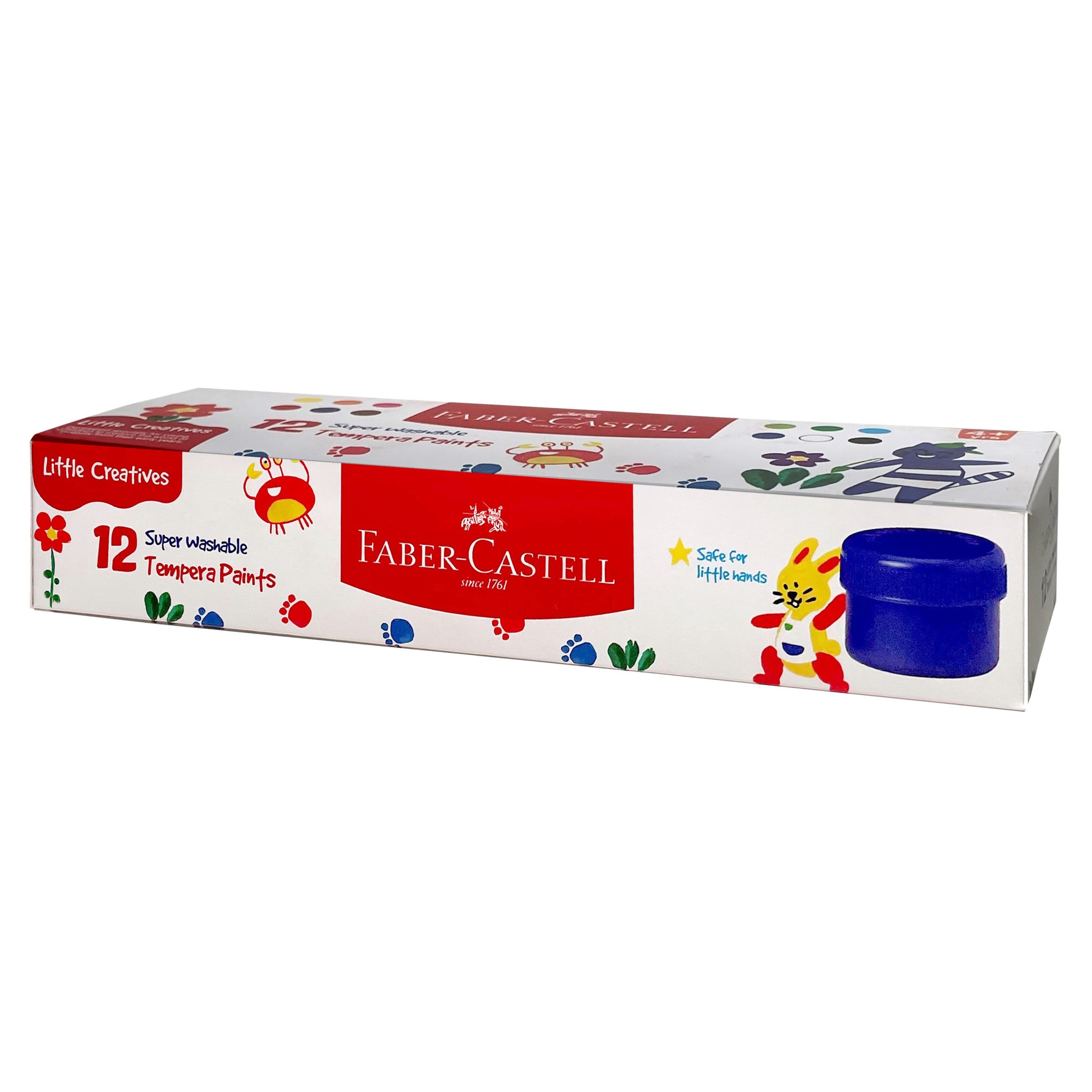 Little Creatives 12 Super Washable Tempera Paints Set - Non-Toxic, Vibrant Colors for Kids Art Projects - Perfect for Classroom, Home & DIY Crafts #144112