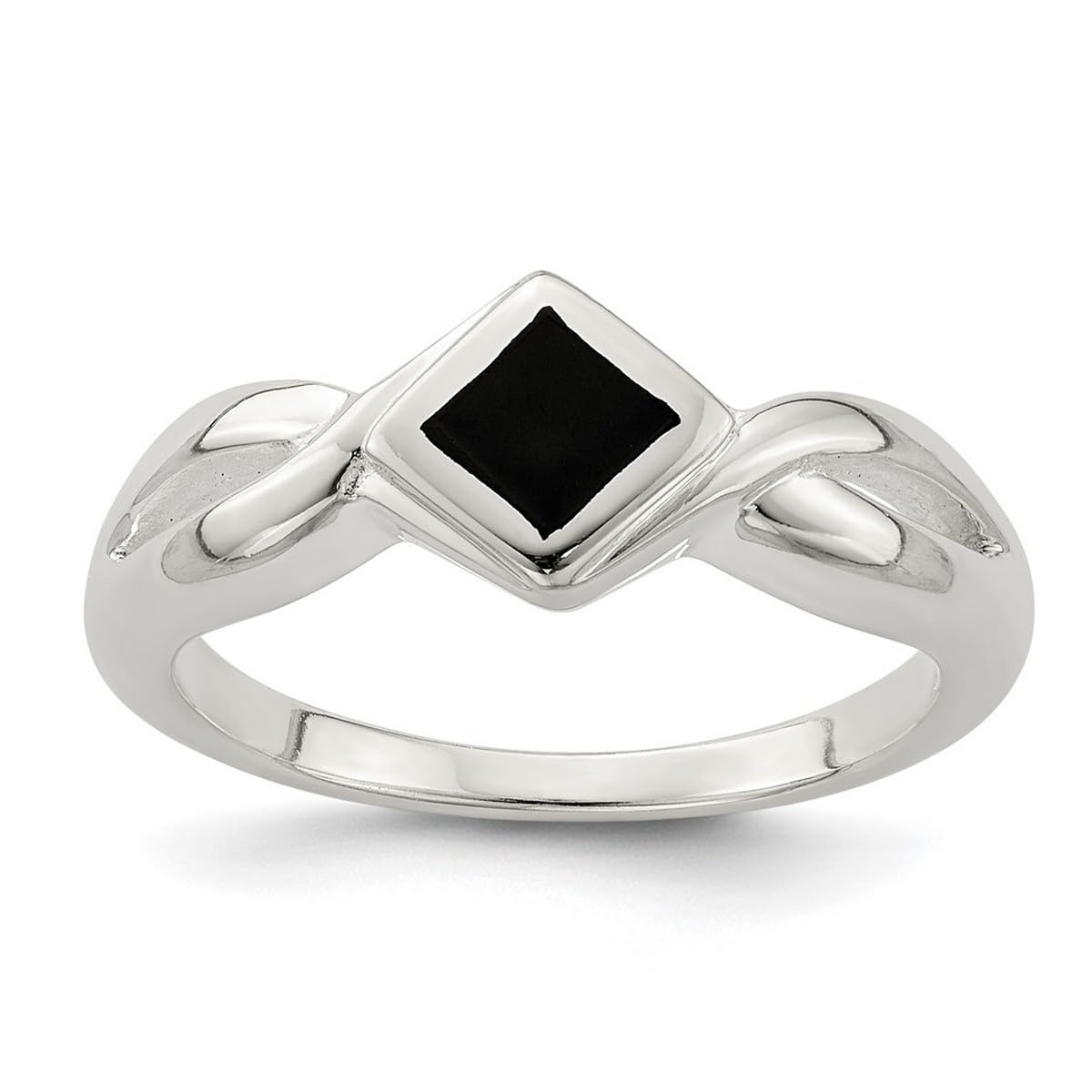 925 Sterling Silver Simulated Onyx Ring for Women - Elegant Gothic Jewelry for Evening Parties, Date Nights & Special Occasions