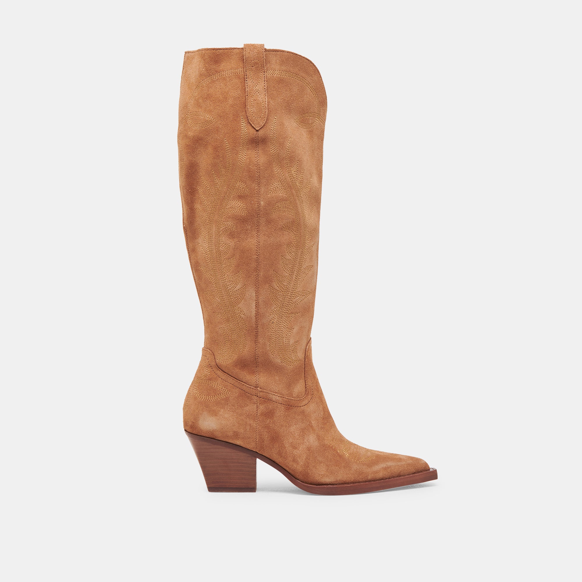 RYATT Extra Wide Calf Boots for Women - Comfortable Pecan Suede Ankle Boots | Perfect for Casual Outfits, Office Wear & Fall Fashion
