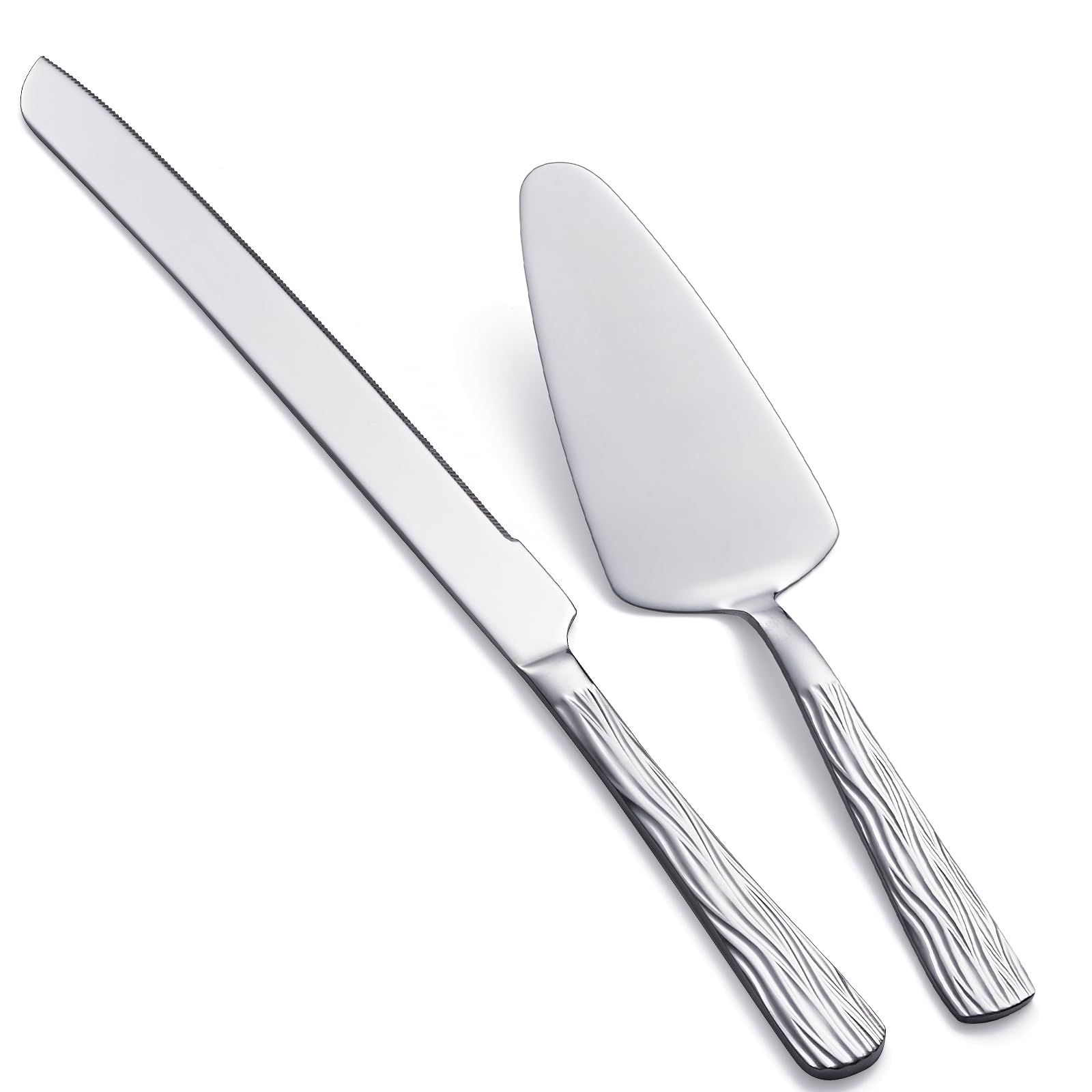 Premium Stainless Steel Cake Cutter Set - Silver Cake Knife & Server for Wedding, Birthday, Party & Special Events | Perfect for Cake Cutting, Dessert Serving & Celebration Decorations