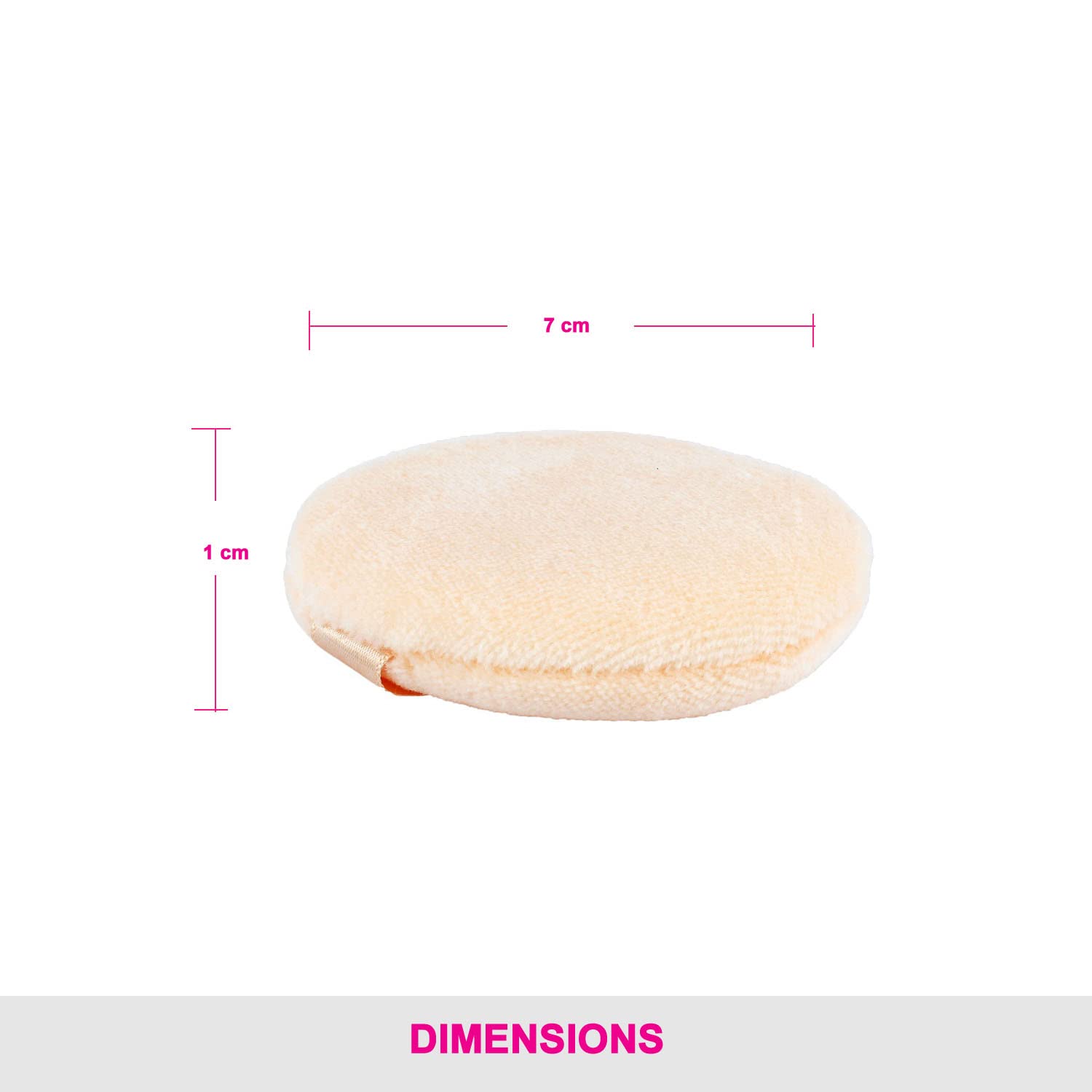 VEGA Powder Puff Makeup Sponge - Soft Cotton Applicator & Foundation Blender for Flawless Coverage (Off-White) | Perfect for Liquid, Cream & Powder Makeup Application