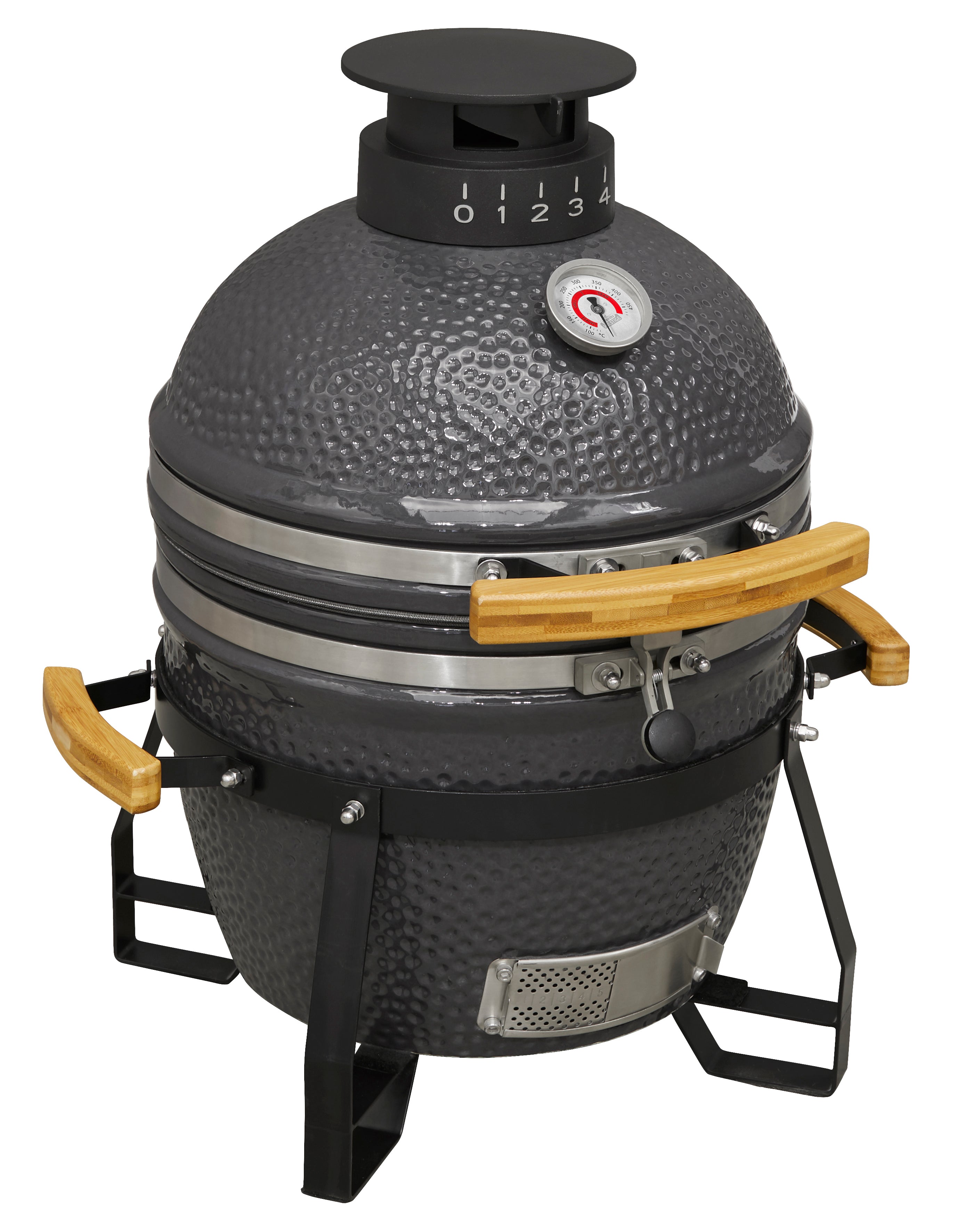 Premium 16-Inch (40cm) Ceramic Kamado Grill - Charcoal BBQ, Oven & Smoker for Outdoor Cooking | Perfect for Backyard Grilling, Smoking Meats & Pizza Baking