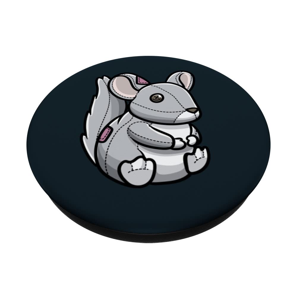 Adorable Chinchilla Soft Toy PopSockets - Swappable PopGrip for Phones & Tablets - Perfect Gift for Kids & Animal Lovers - Use at Home, Office, or Travel