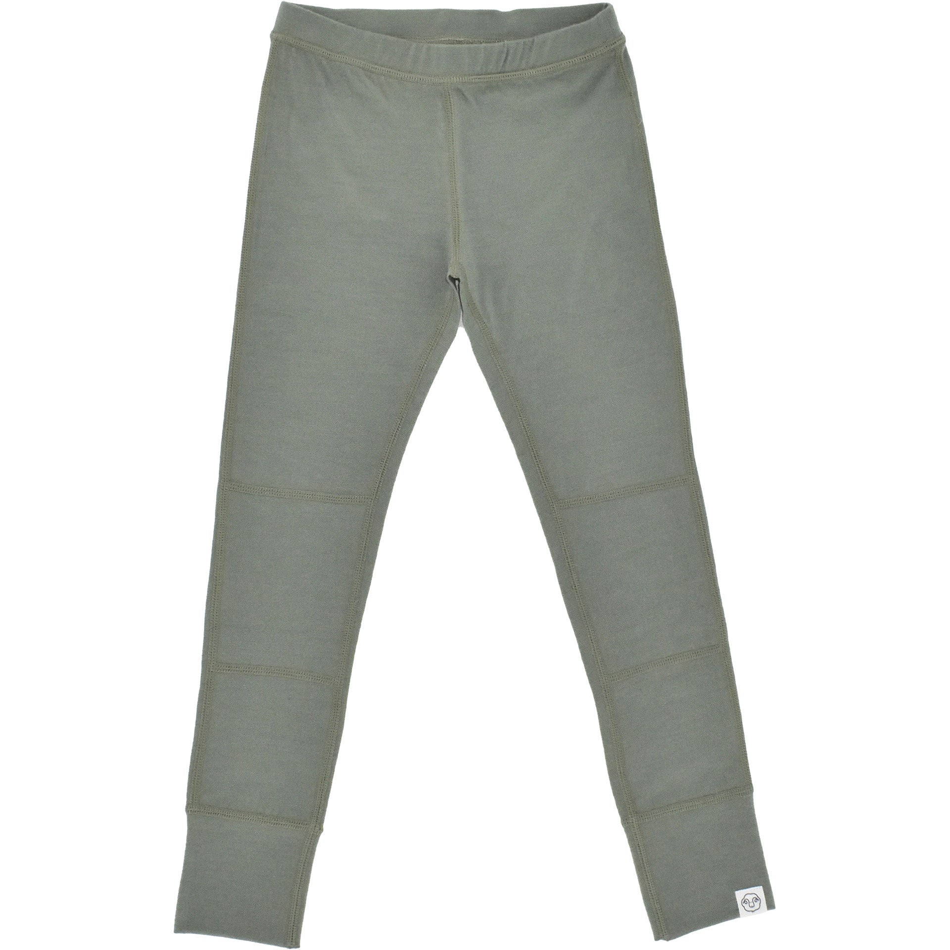 Kids Merino Wool Base Layer & Leggings - Soft Thermal Underwear for Boys & Girls - Sage Green - Perfect for Winter, Skiing & Outdoor Activities