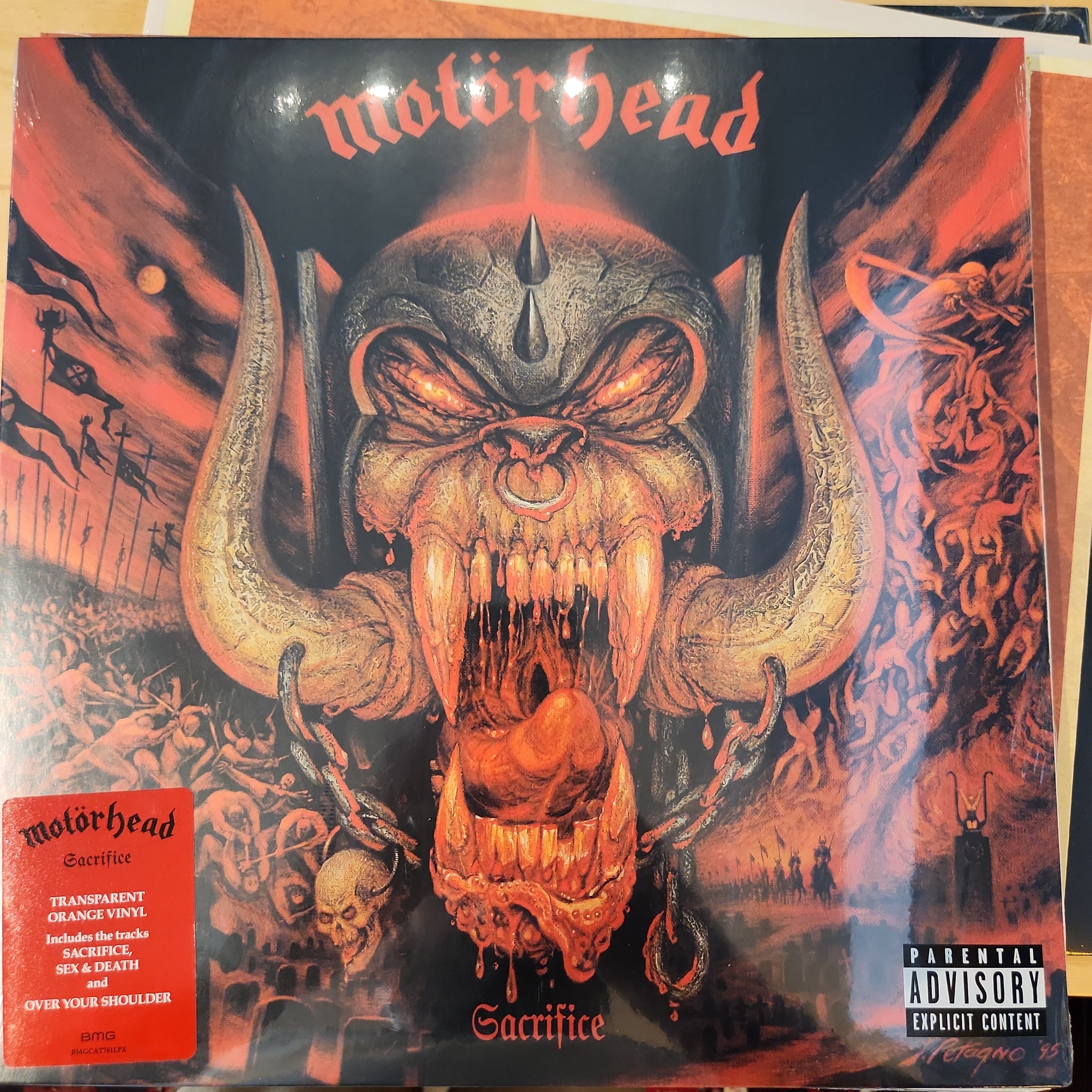 Motorhead Sacrifice Vinyl LP Record - Heavy Metal Music Album for Collectors & Fans | Perfect for Home Listening & Vinyl Enthusiasts