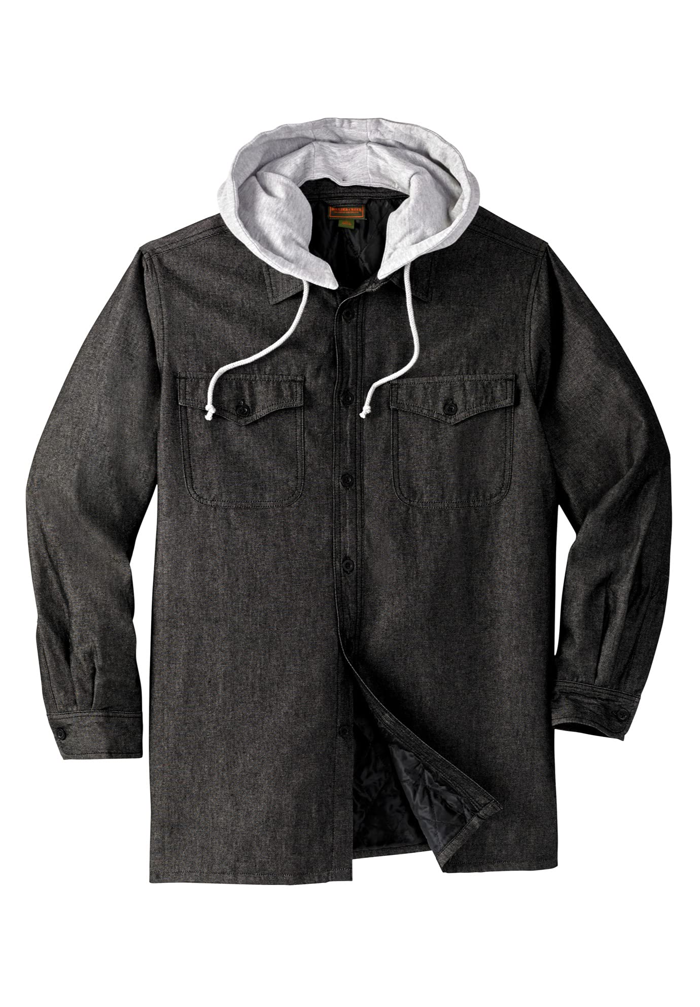 KingSize Men's Big & Tall Removable Hooded Shirt Jacket - Boulder Creek Style for Outdoor Adventures & Casual Wear