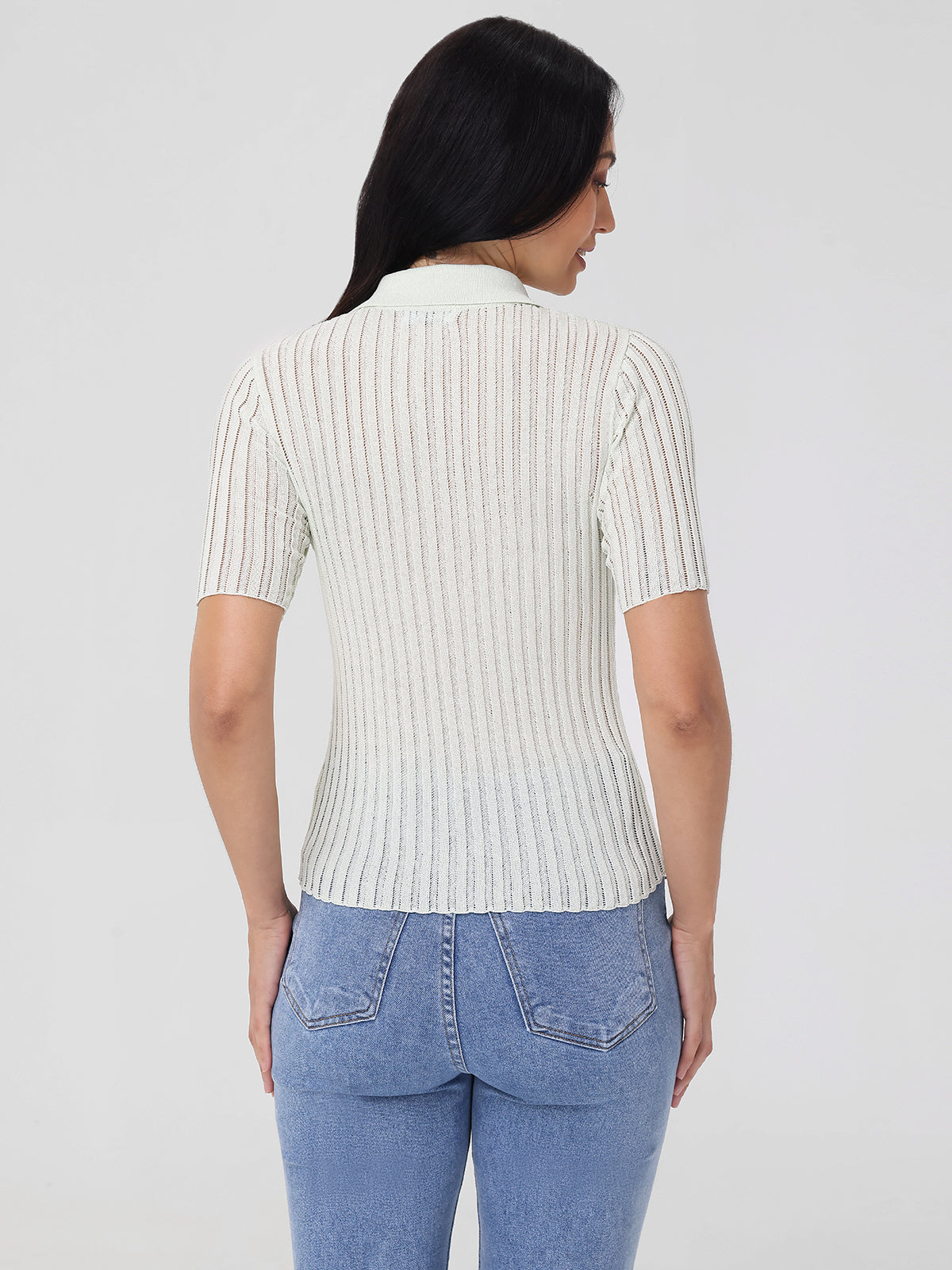 Johnny Collar Ribbed Top for Women - Stylish & Comfortable Knit Shirt for Casual Wear & Layering | Perfect for Office, Date Night & Everyday Outfits