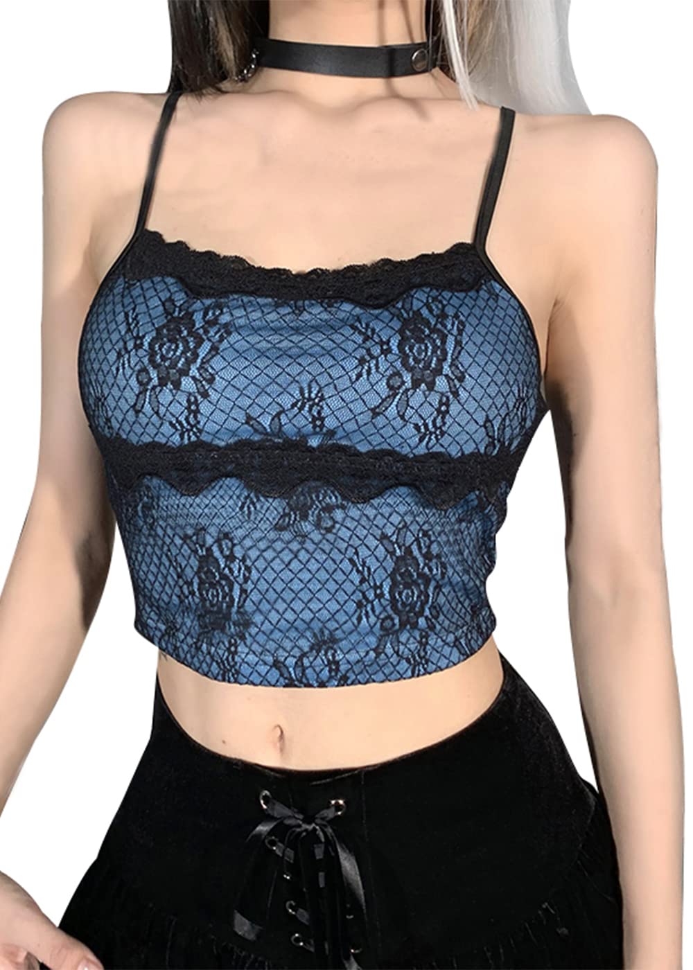 Gothic Black Summer Cropped T-Shirt for Women | Fashion Short Sleeve Halter Top | Perfect for Concerts, Parties & Gothic Fashion Outfits