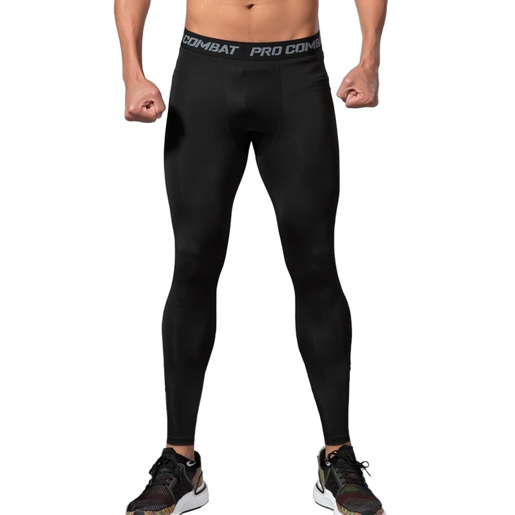 NuCamper Men's Compression Pants - Athletic Leggings & Base Layer for Basketball, Running, Yoga, Gym Workouts | Moisture-Wicking & Breathable Performance Tights for Sports & Outdoor Activities