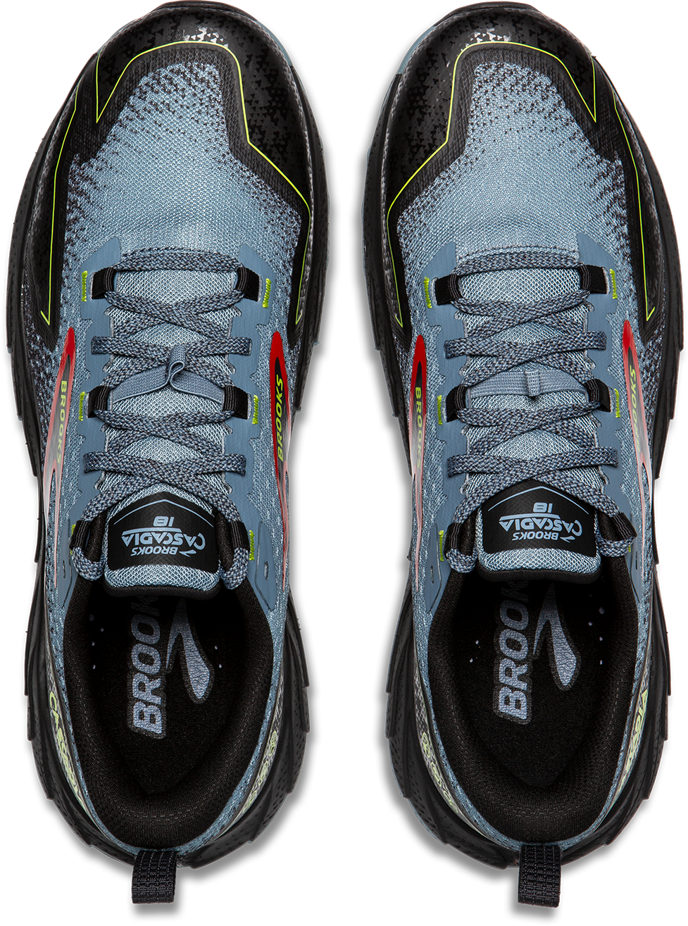 Men's Cascadia 18 Trail Running Shoes - Citadel/Ebony/Lime Colorway | Lightweight & Durable for Hiking, Jogging & Outdoor Adventures