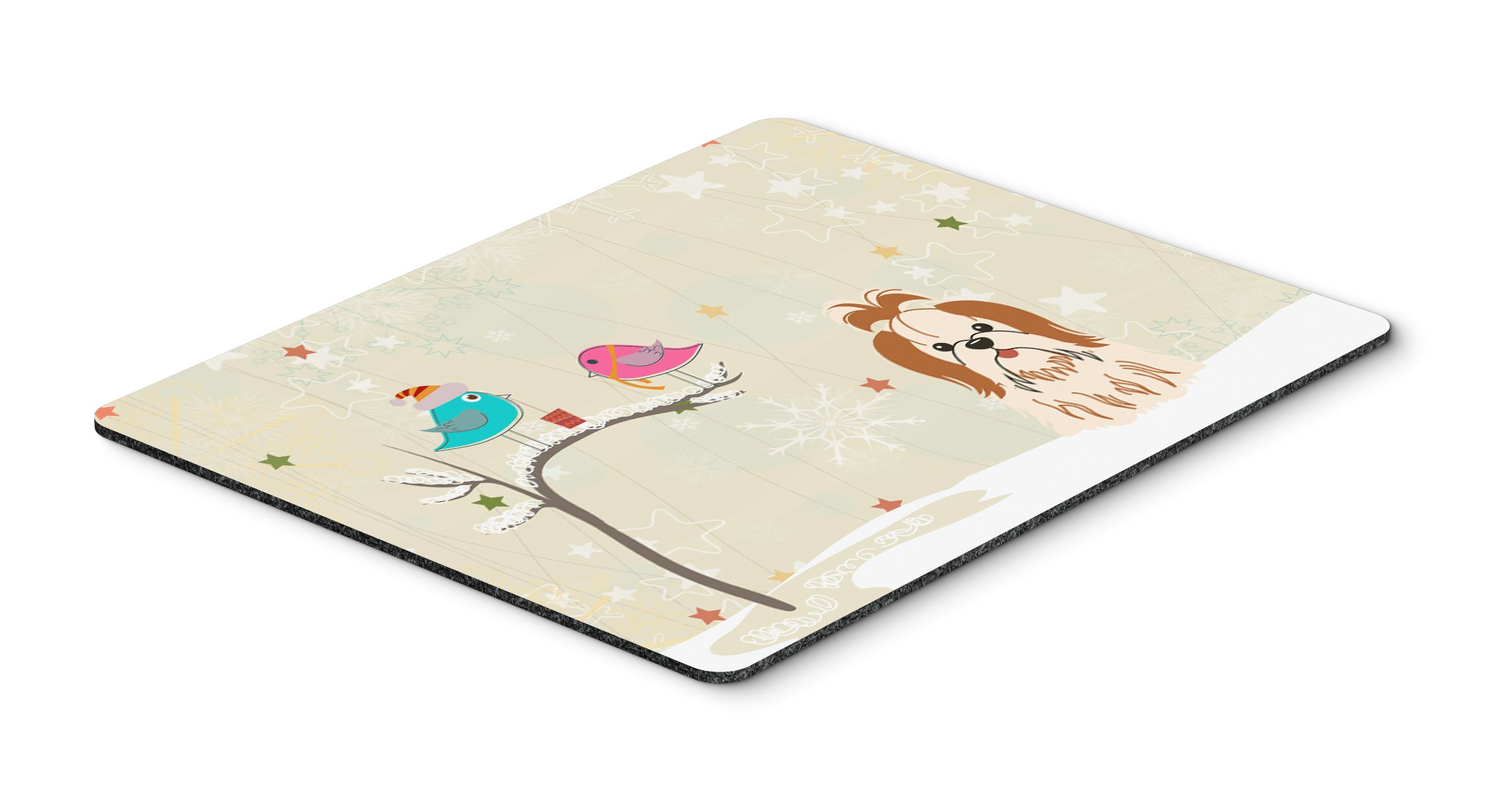 Between Friends Shih Tzu Mouse Pad - Large Washable Non-Slip Desk Mat for Home Office, Gaming & Computers | Cute Red & White Dog Design | Perfect for Work, School & PC Setup