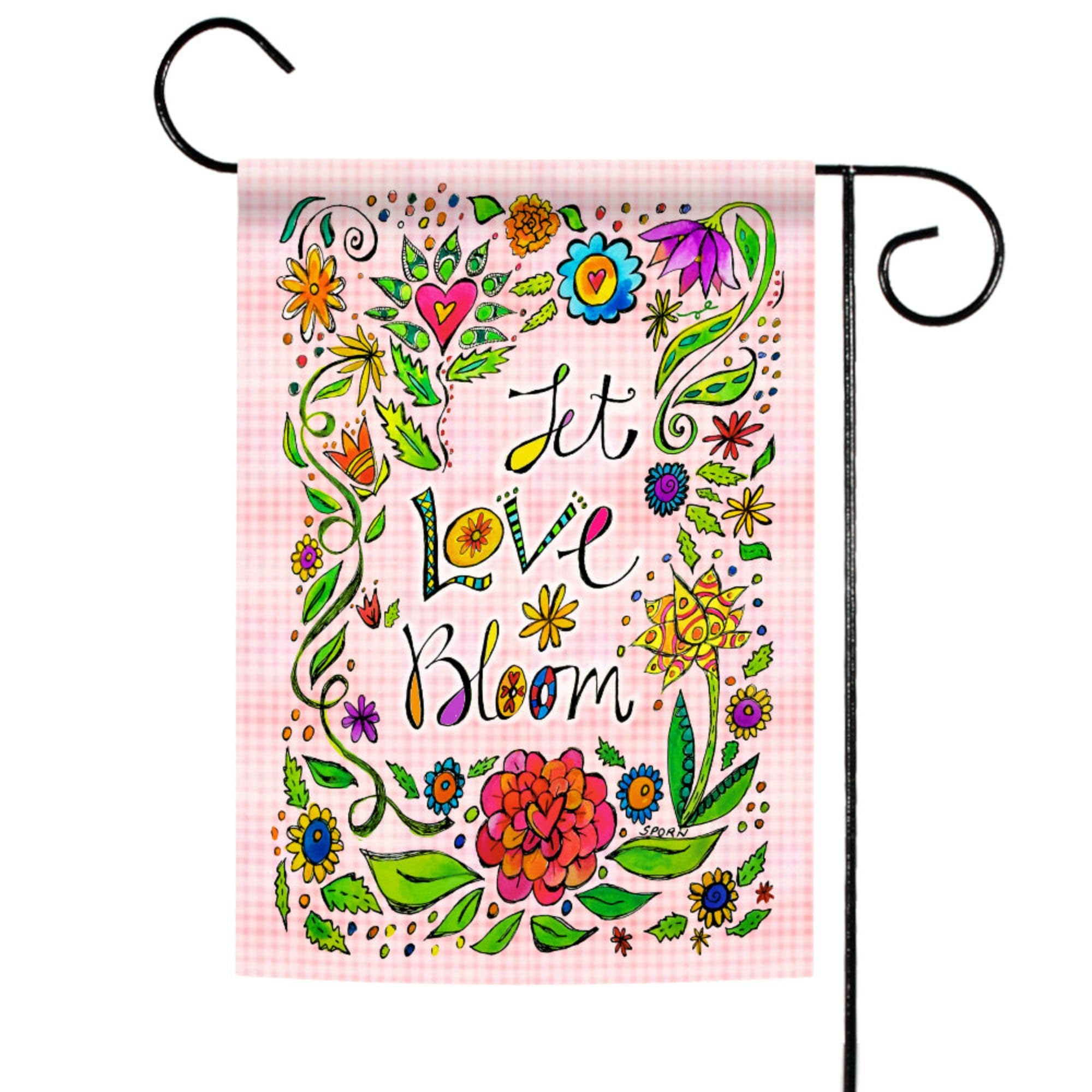 Toland Home Garden 12x18 Inch Double Sided Let Love Bloom Flower Flag - Vibrant Outdoor Yard Decoration for House, Garden & Patio - Perfect for Spring, Summer & Special Occasions