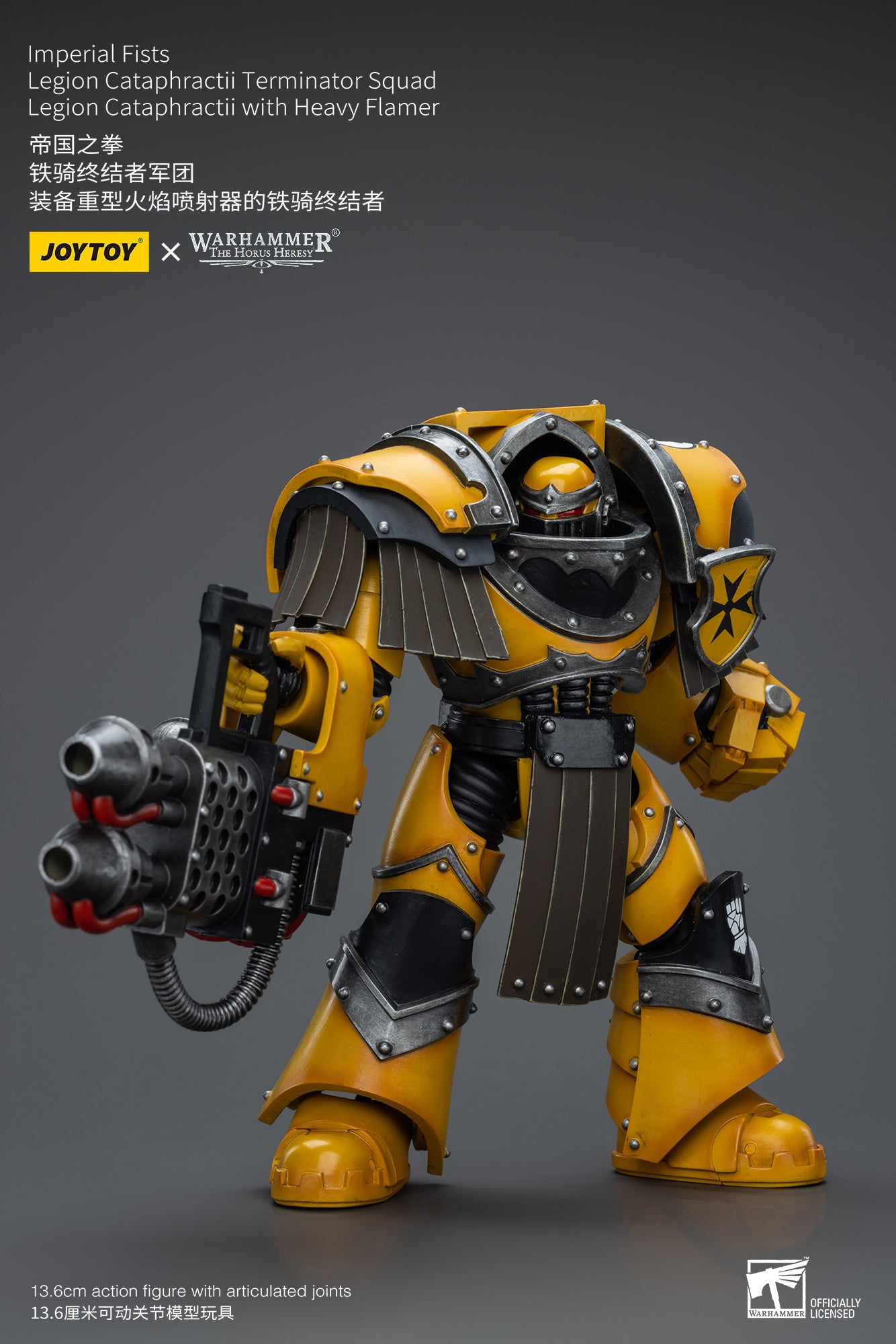 1/18 Scale JOYTOY Warhammer The Horus Heresy Imperial Fists Legion Cataphractii Terminator Squad Action Figures - Perfect for Collectors, Wargaming & Display