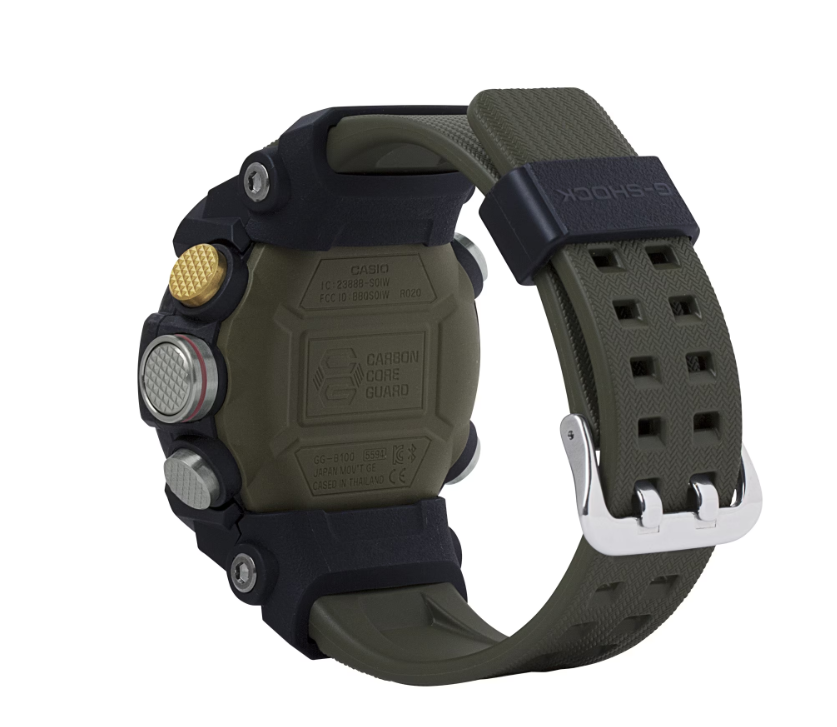 Casio G-Shock Master of G Mudmaster GGB100-1A3 Carbon Core Guard Green Shock-Resistant Watch - Perfect for Outdoor Adventures, Hiking, and Military Use