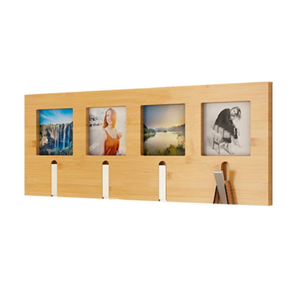 Multifunctional Wall-Mounted Coat Hooks - Foldable Shelf & Invisible Design for Porch, Bedroom & Entryway (Brown, 50x20cm) - Perfect for Organizing Coats, Hats, Bags & Home Decor